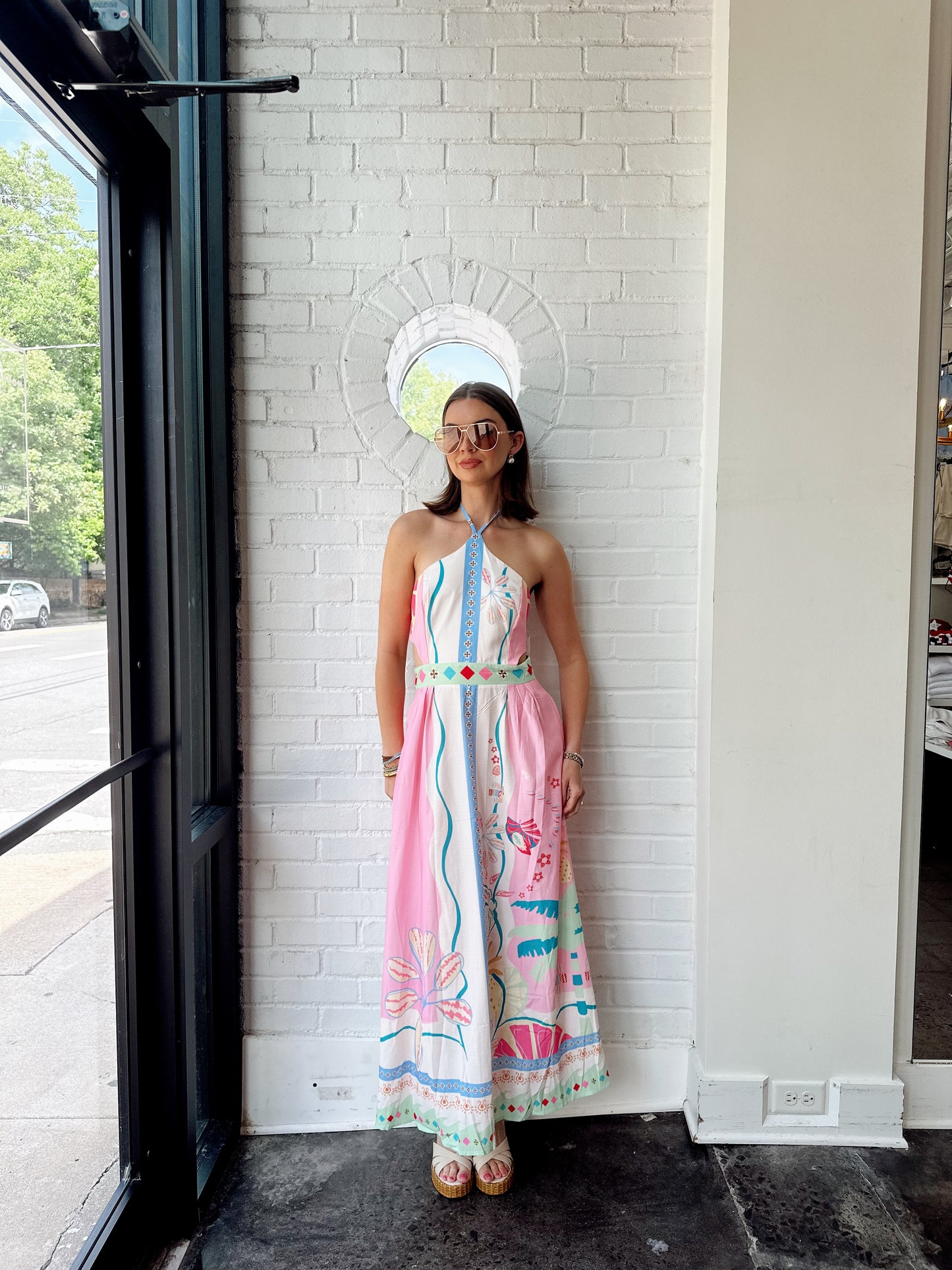 CUT OUT HALTER DRESS