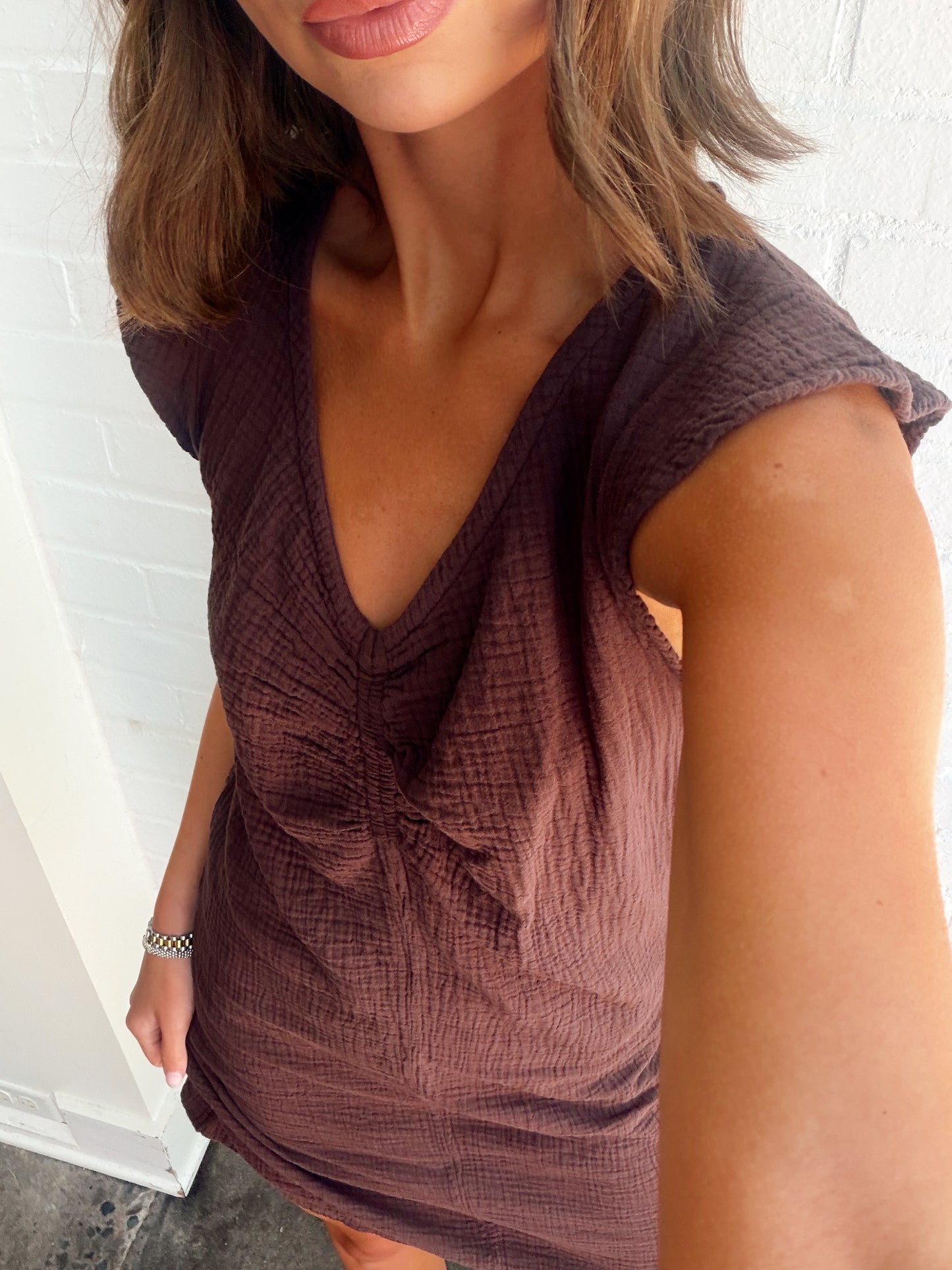 MINI CINCHED FRONT DRESS