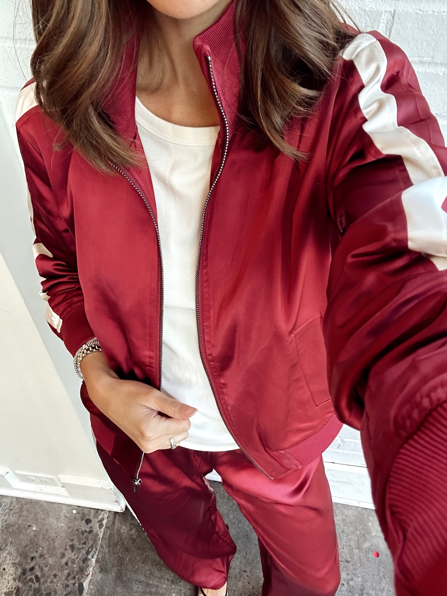 SATIN TRACK JACKET