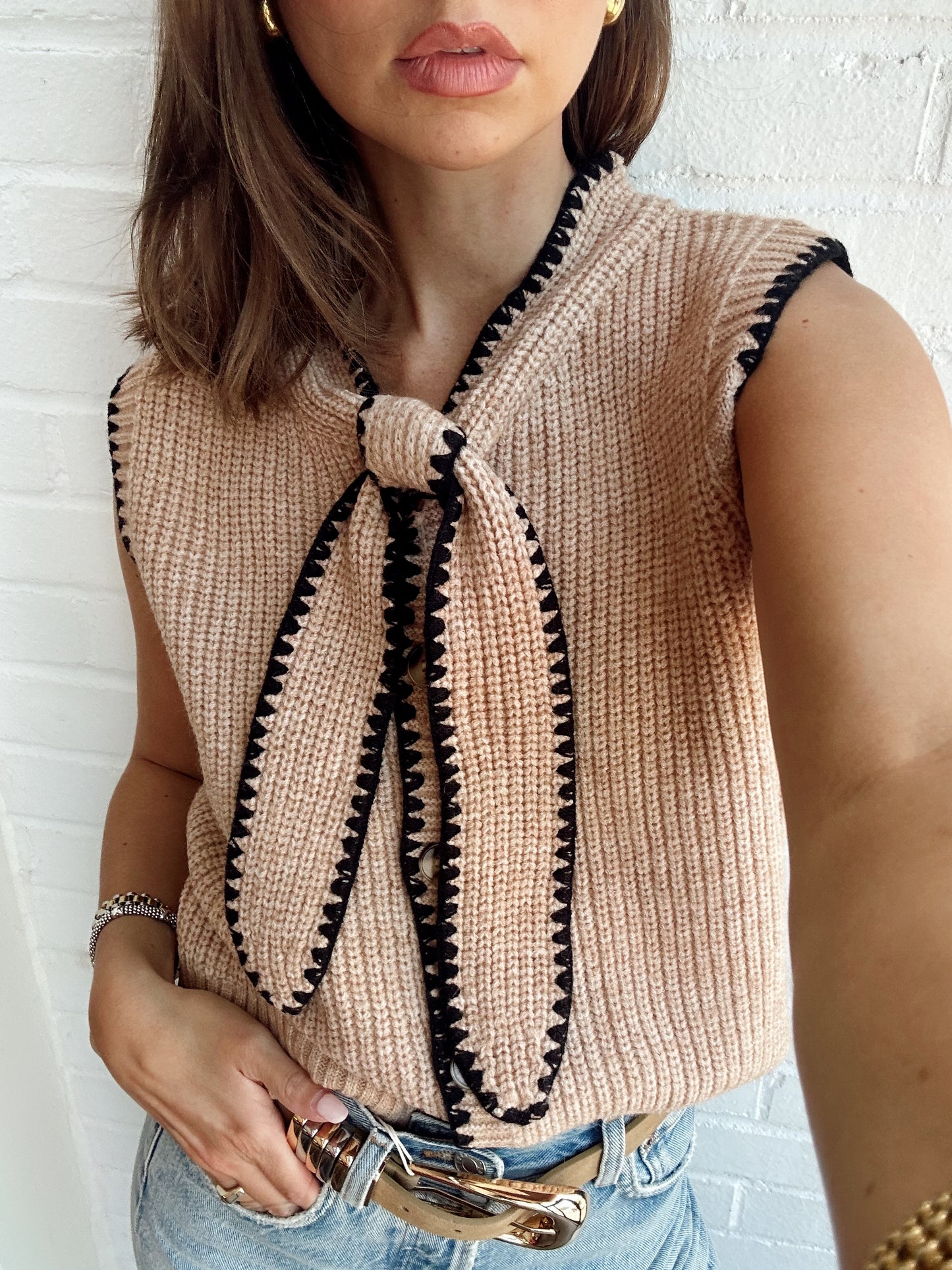 WHIPSTITCH SWEATER VEST