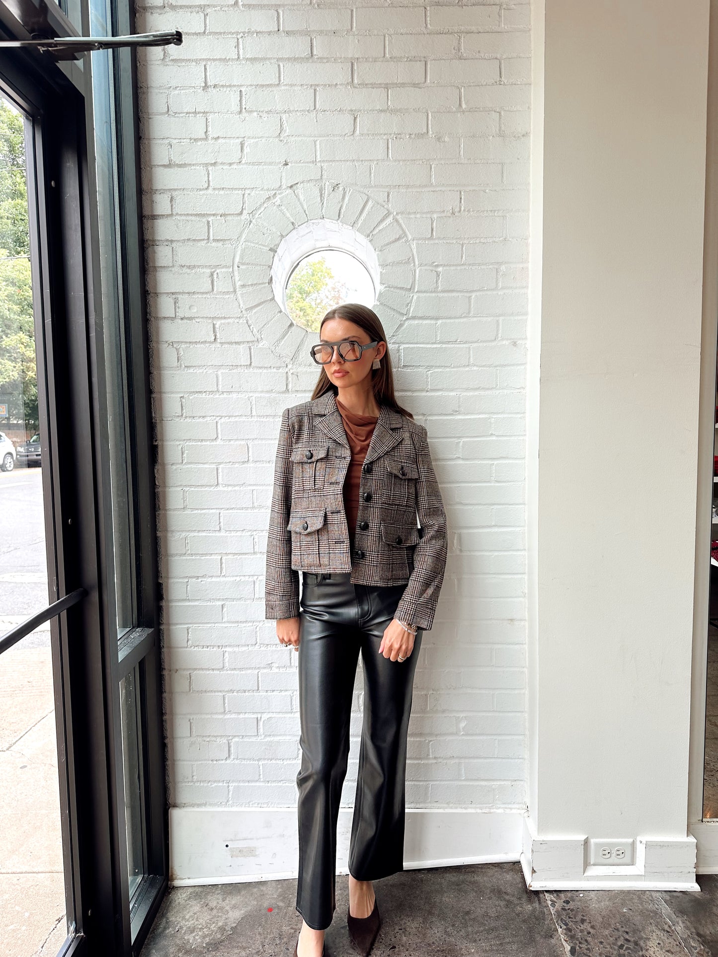 EDEN PLAID DOUBLE POCKET JACKET