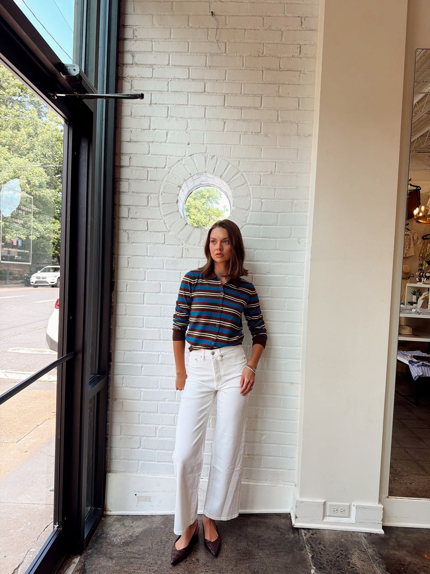 LYVIA LONG SLEEVE MERINO POLO CARDIGAN