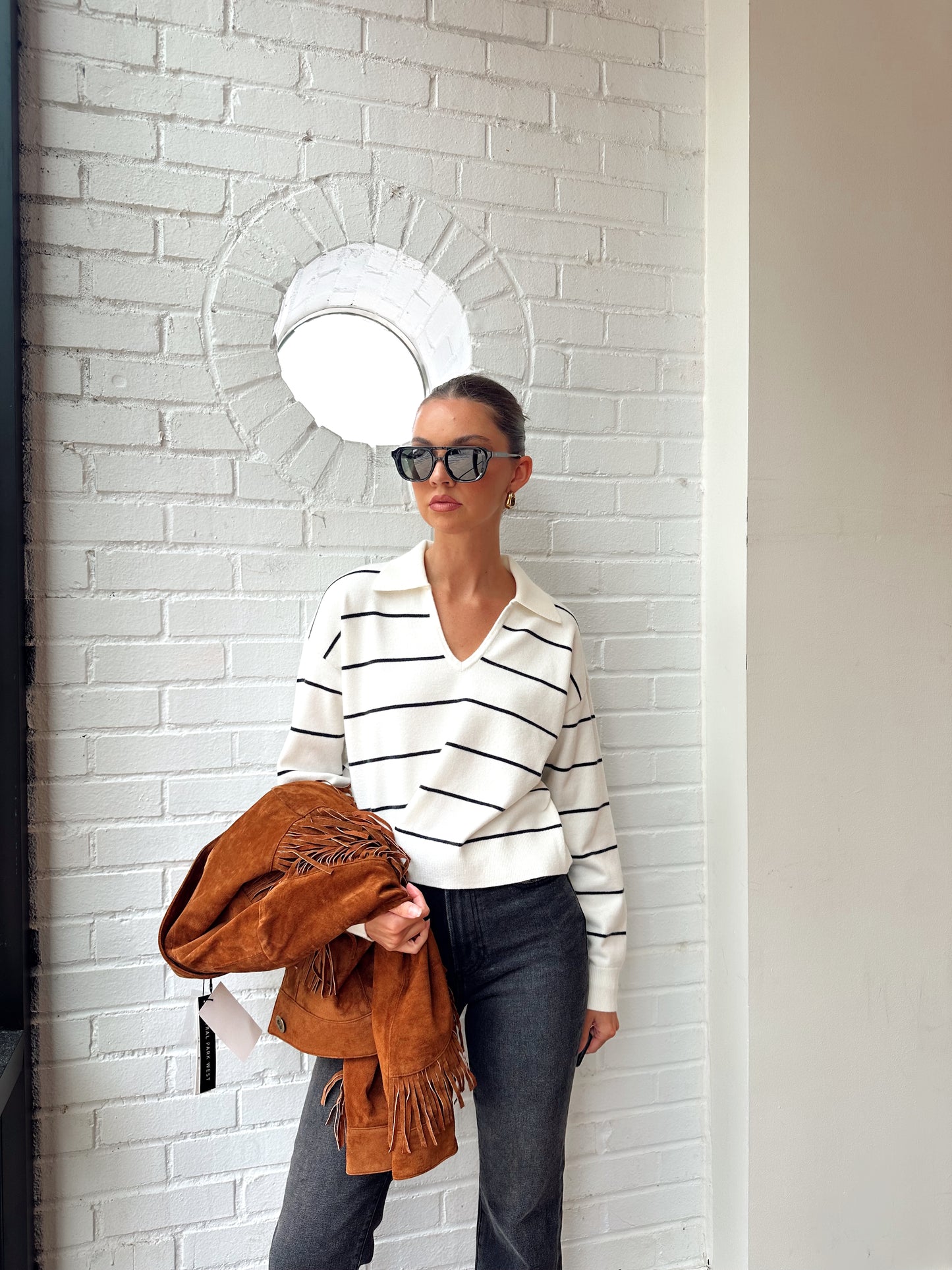 SLOANE KNIT STRIPE PULLOVER