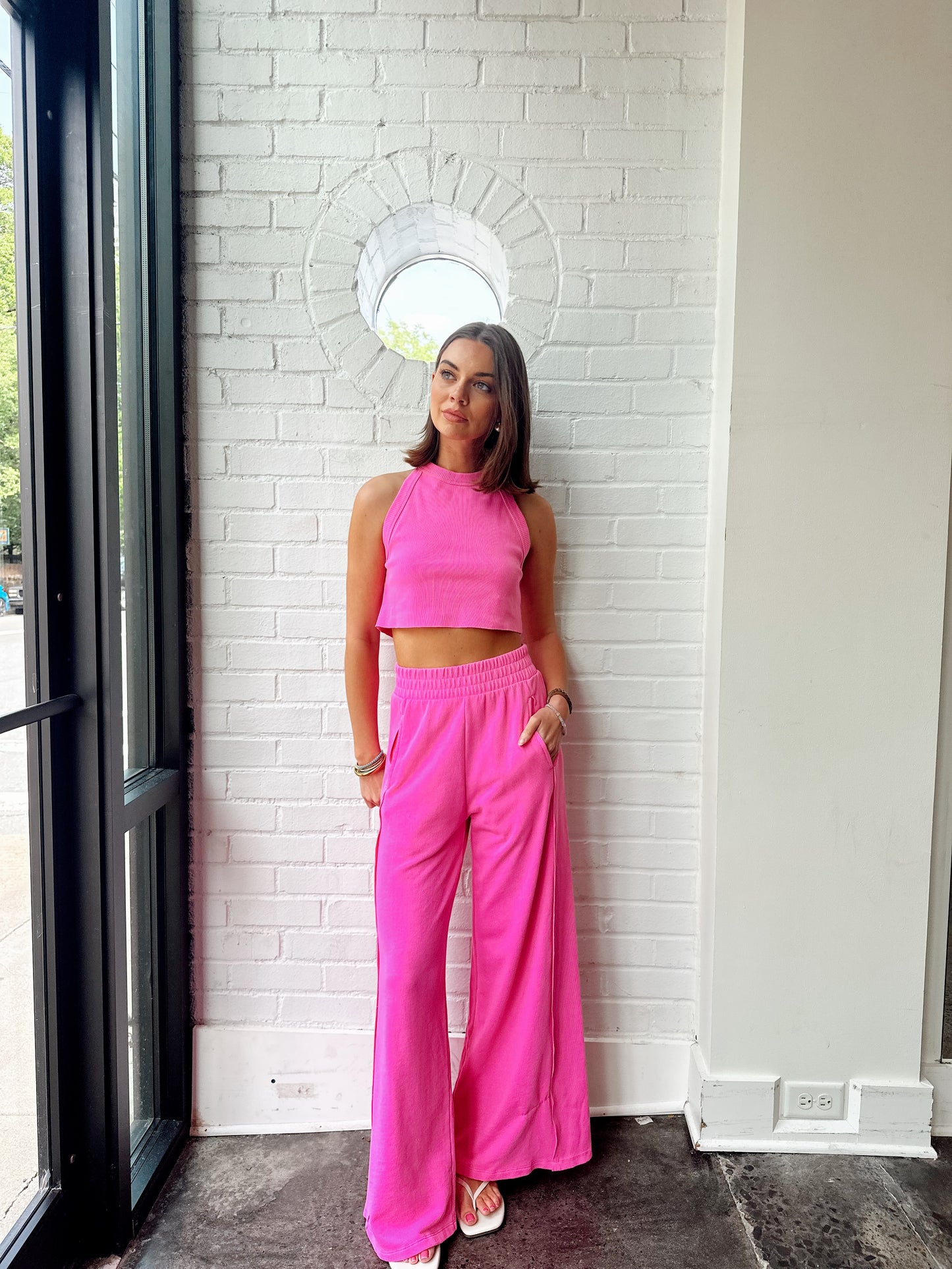 HALTER NECK CROP & PANT SET