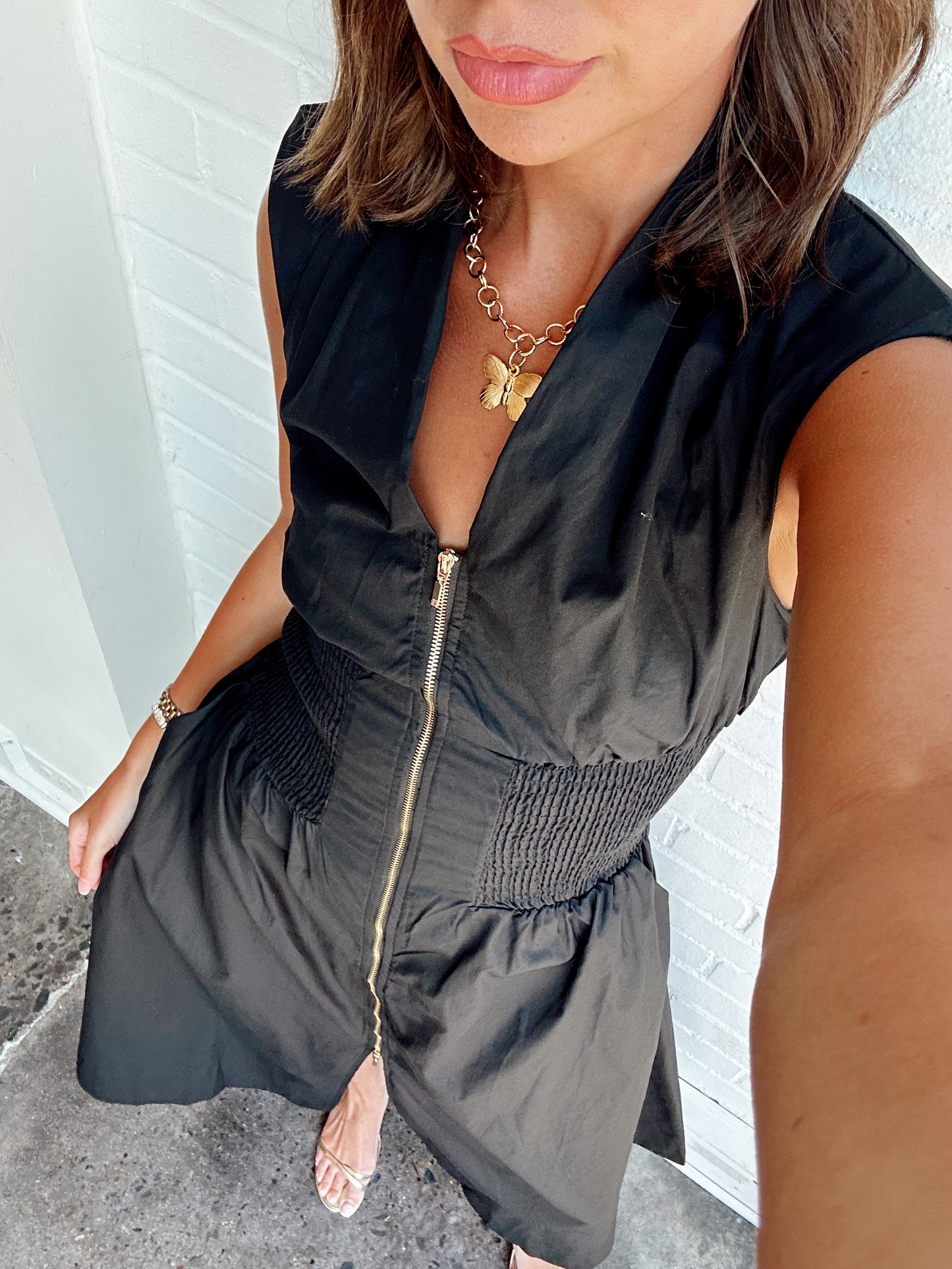 SKYE ZIP FRONT DRESS