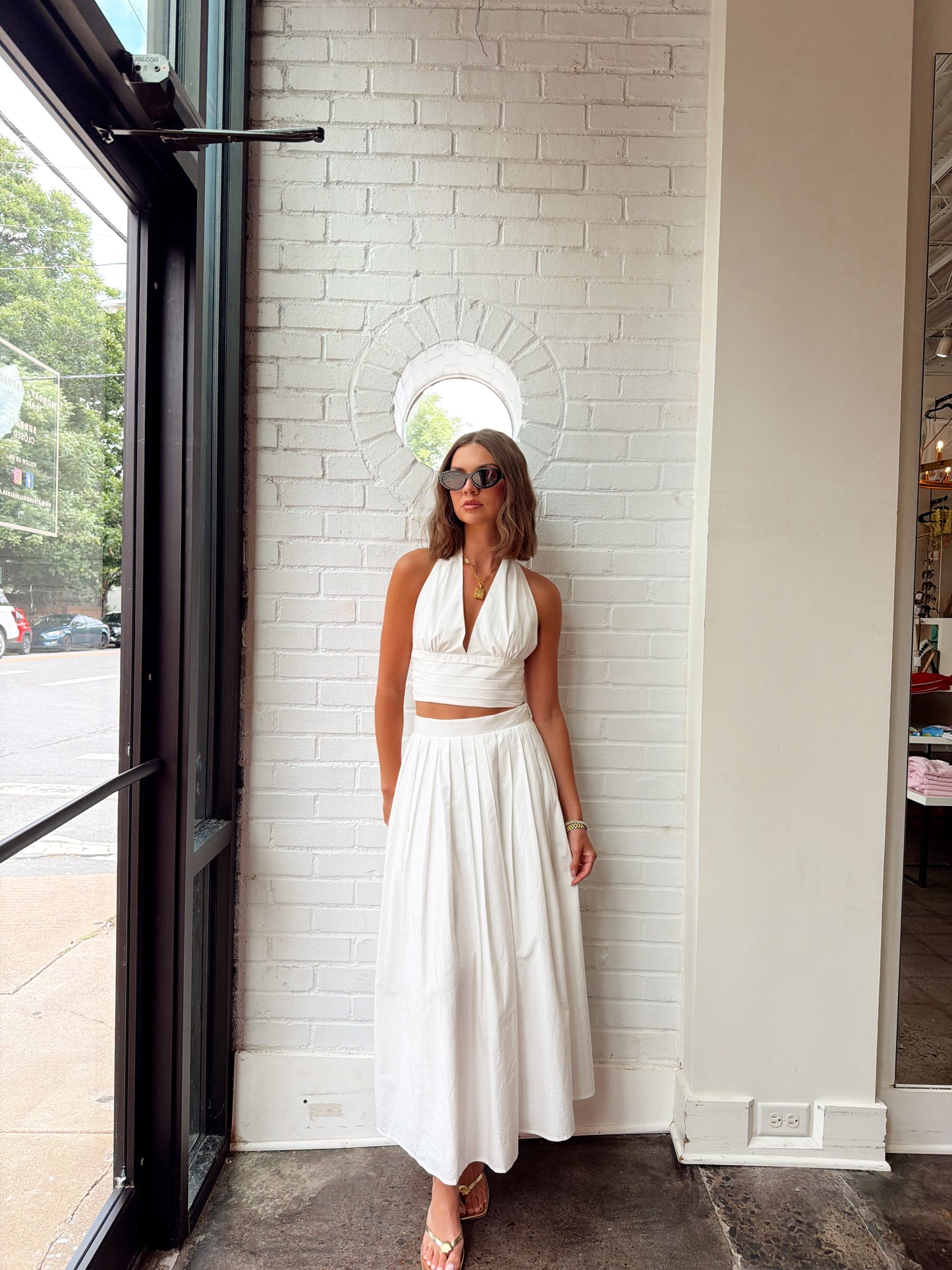 PLEATED MAXI SKIRT