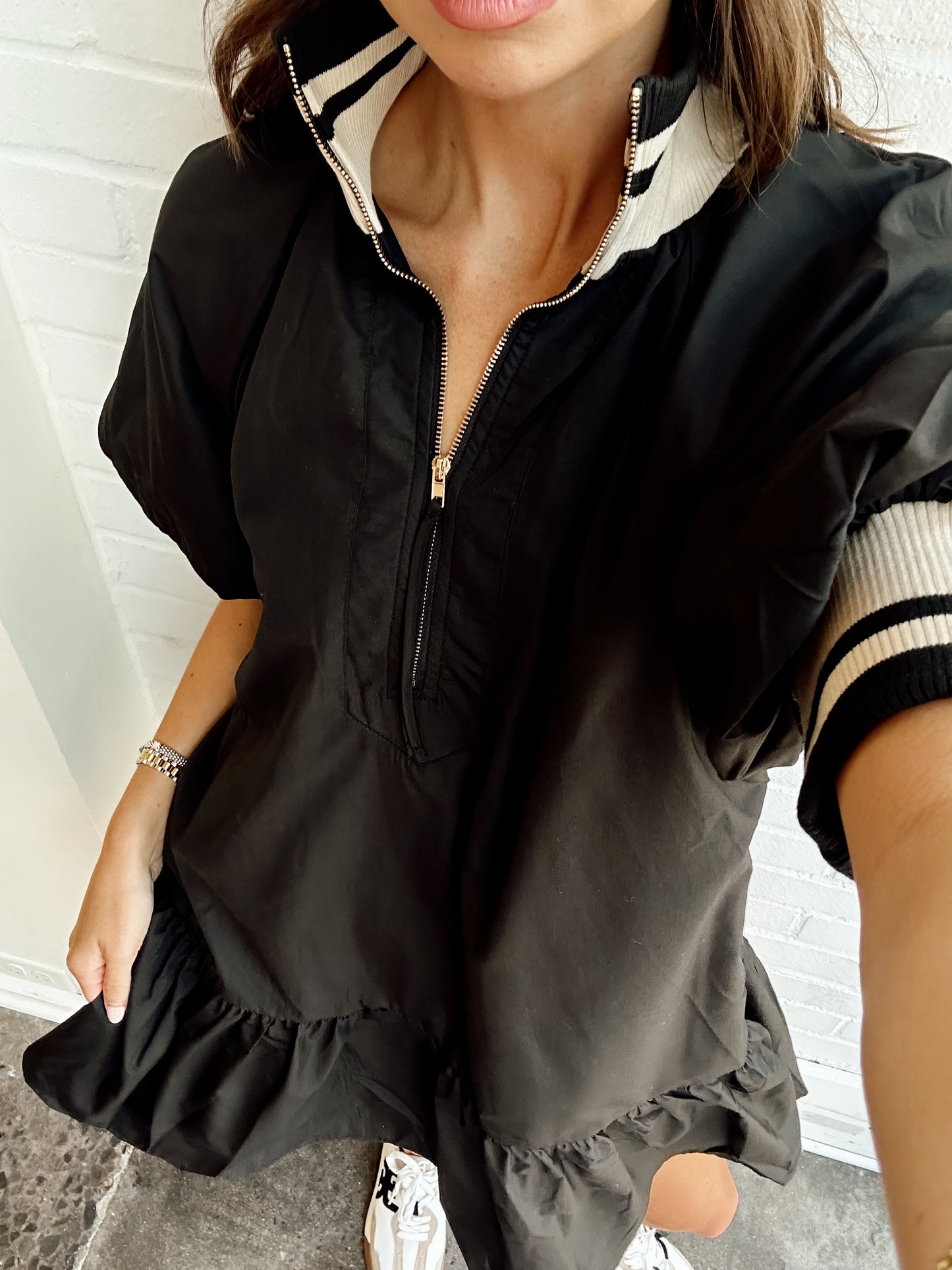 PUFF SLEEVE CUFF DRESS
