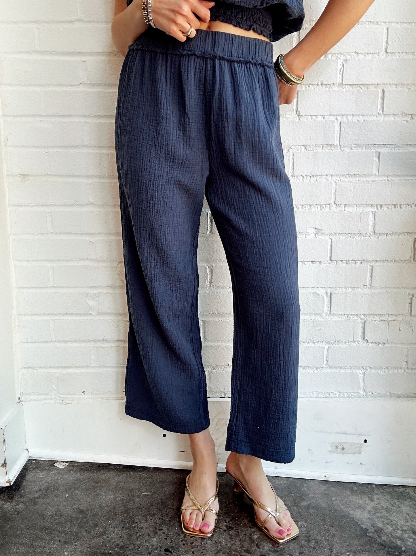 CROPPED WIDE LEG PANT