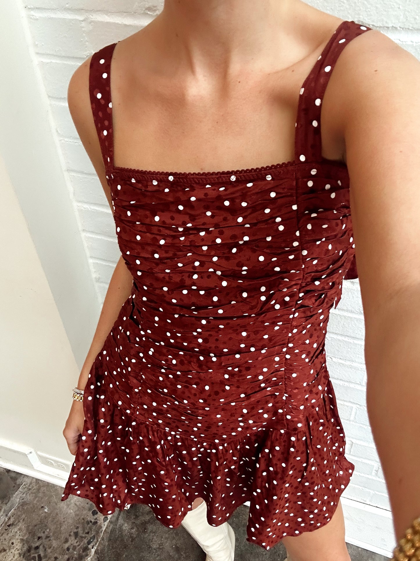 POSY DOT JACQUARD MINI DRESS