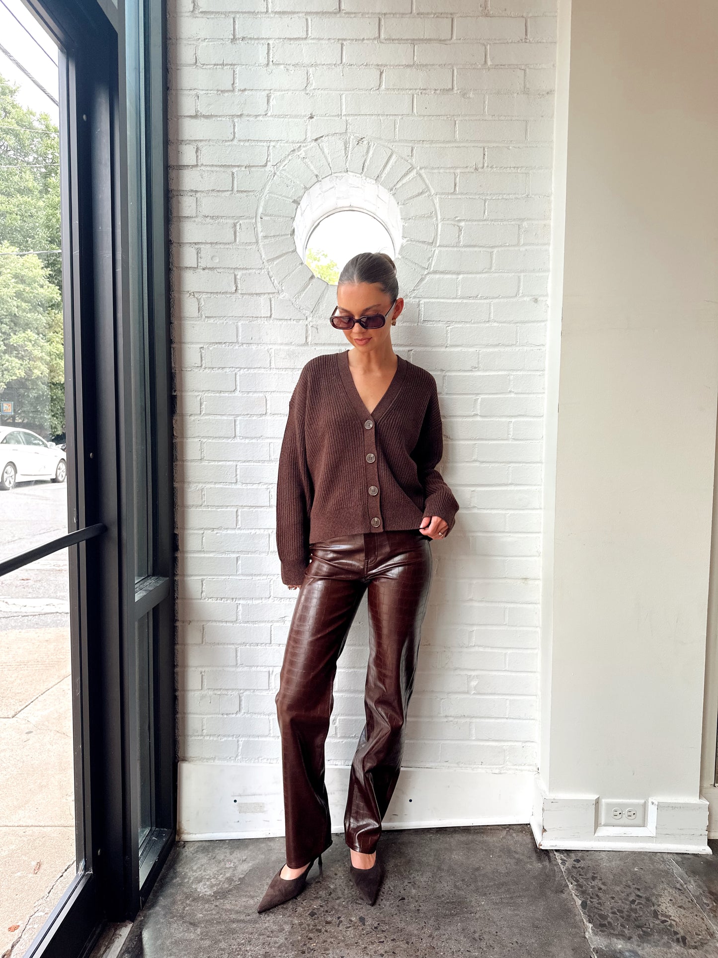 CASSIE SUPER HIGH RISE STRAIGHT—CROC