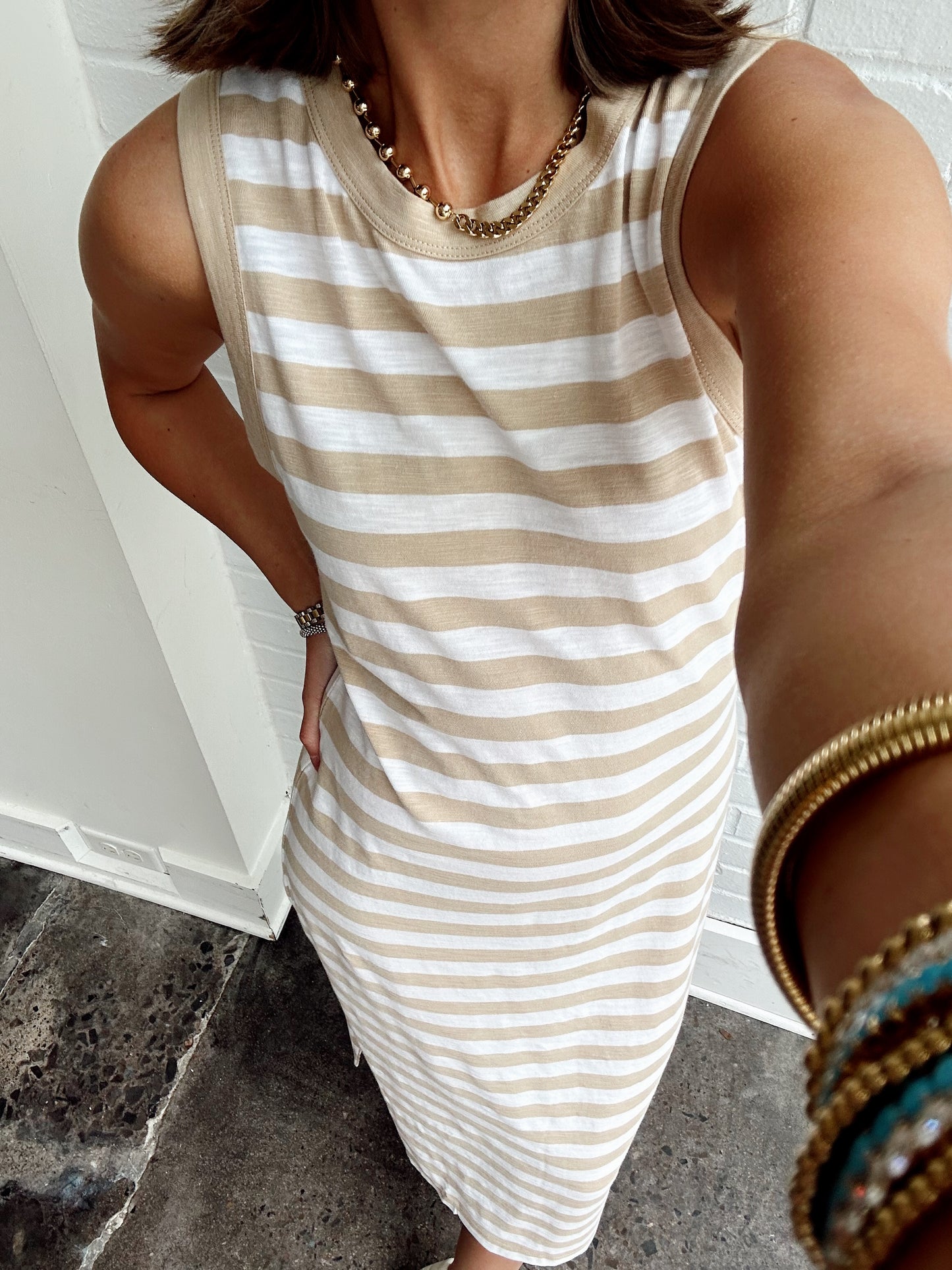 CONTRAST TRIM MAXI