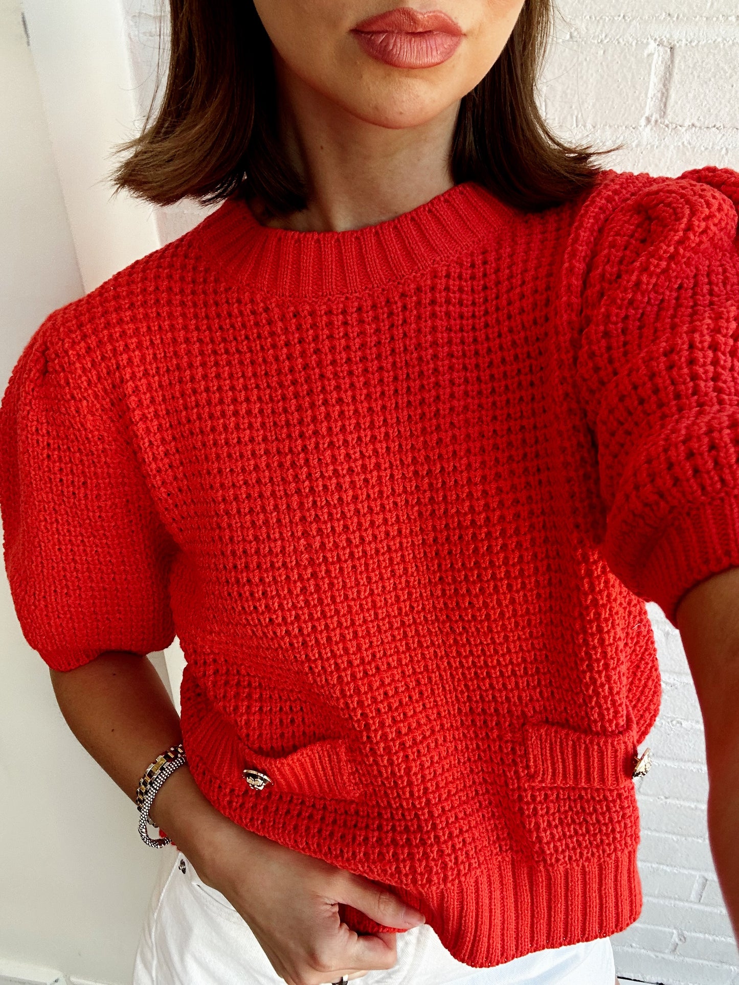 CARLIE PUFF SLEEVE SWEATER