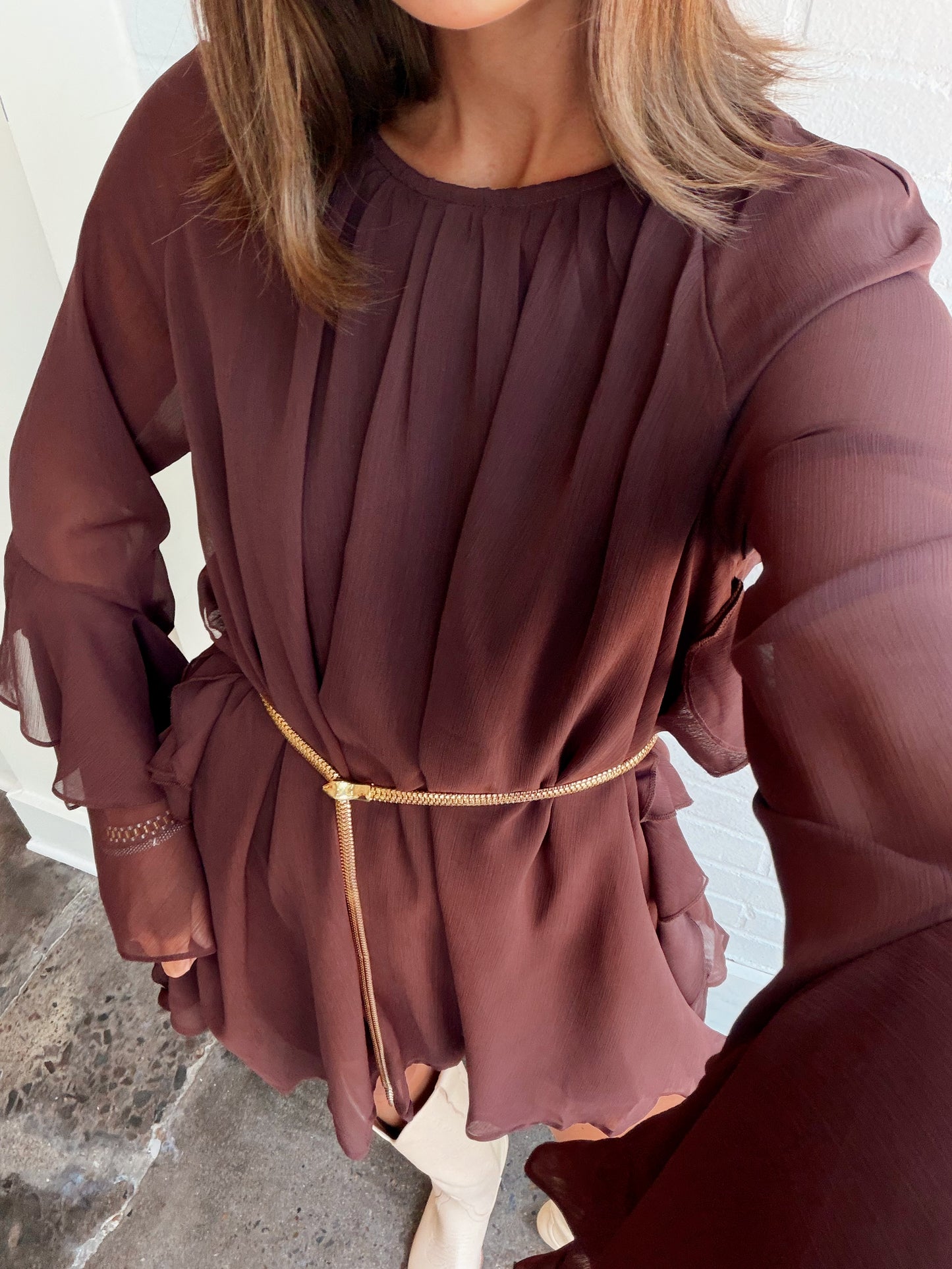 RUFFLED CHIFFON MINI