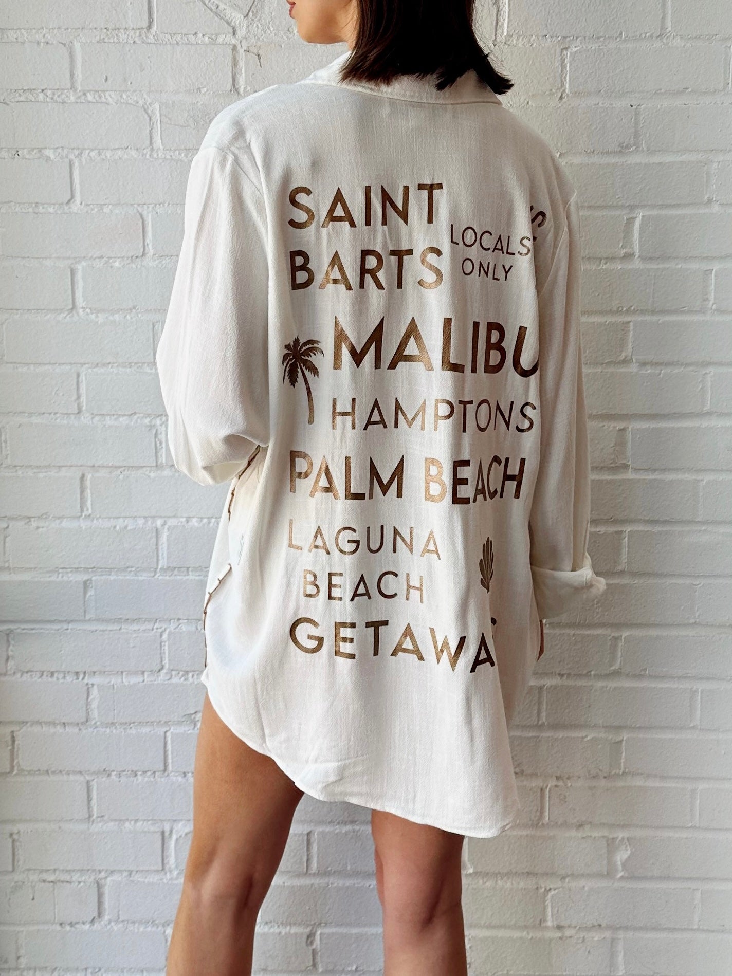 ST. BARTHS LINEN BUTTON DOWN