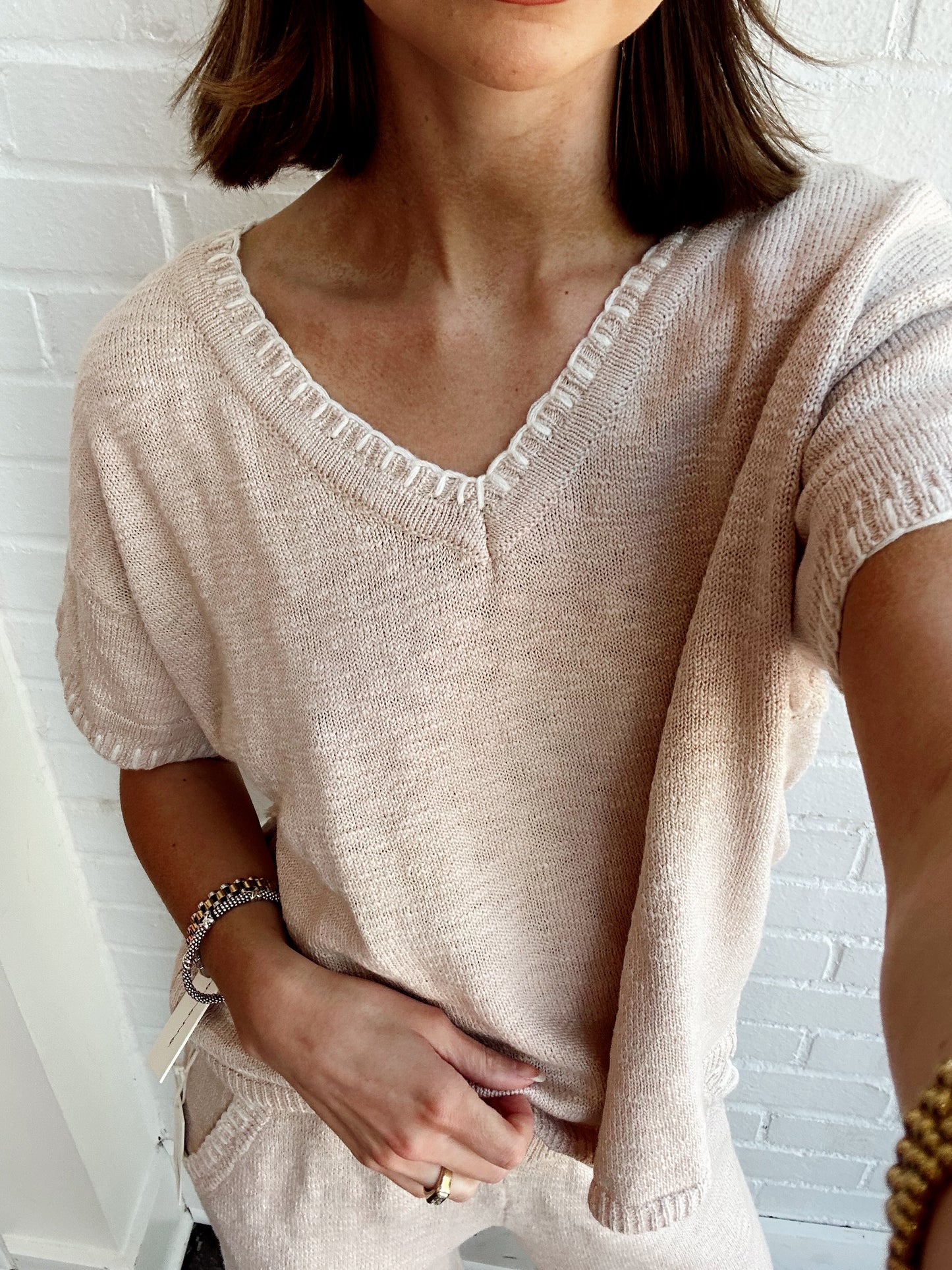 SAND WHIPSTICH SWEATER