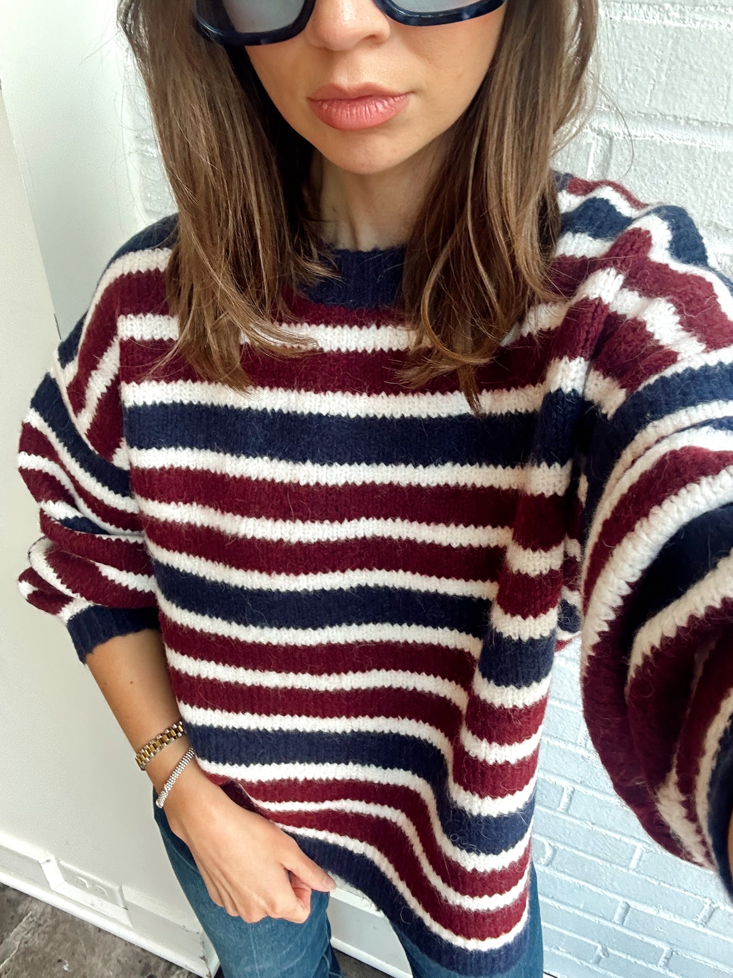 CHUNKY ALPACA CREW NECK SWEATER