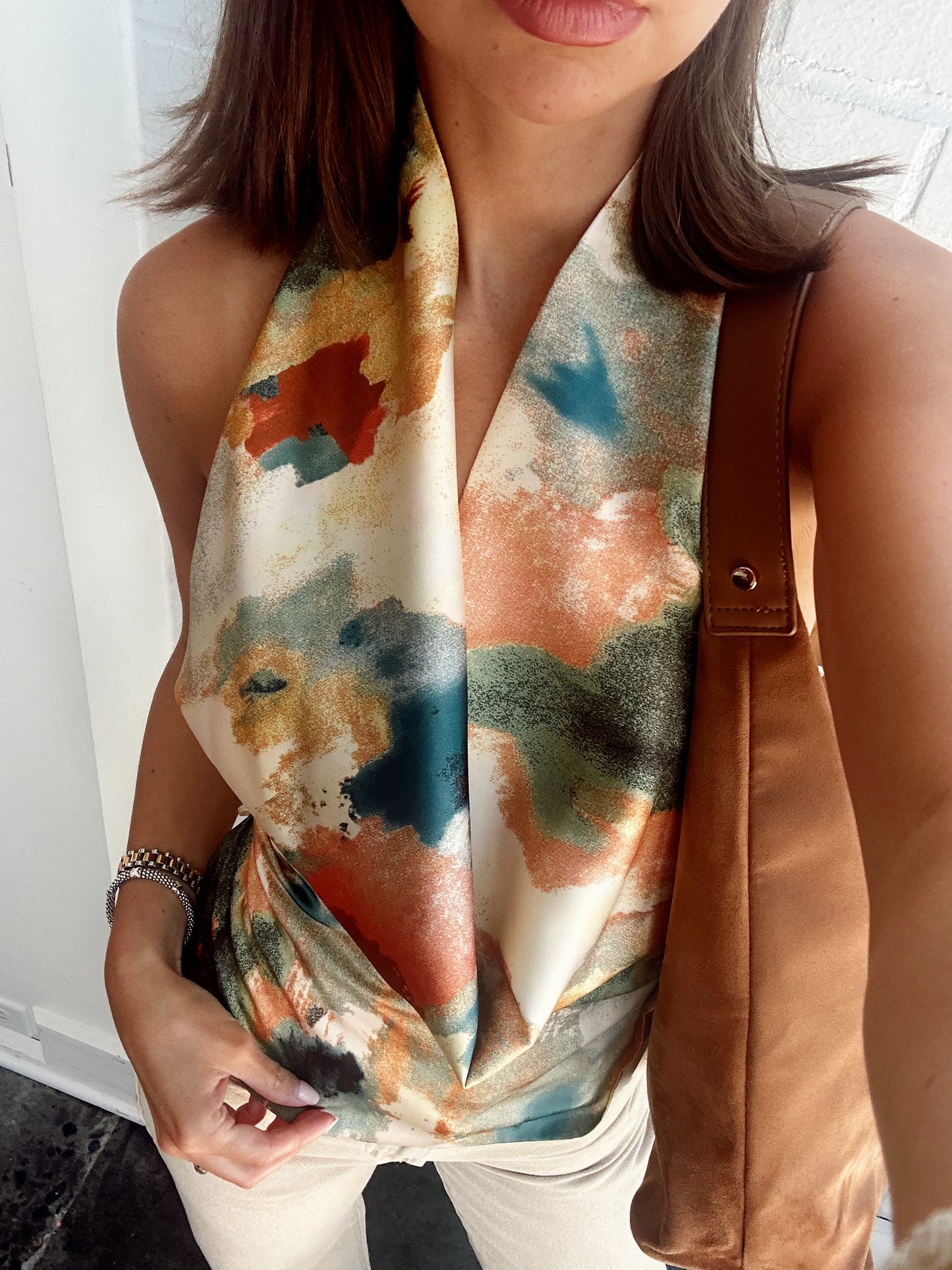 SAVANNAH COWL TIE TOP