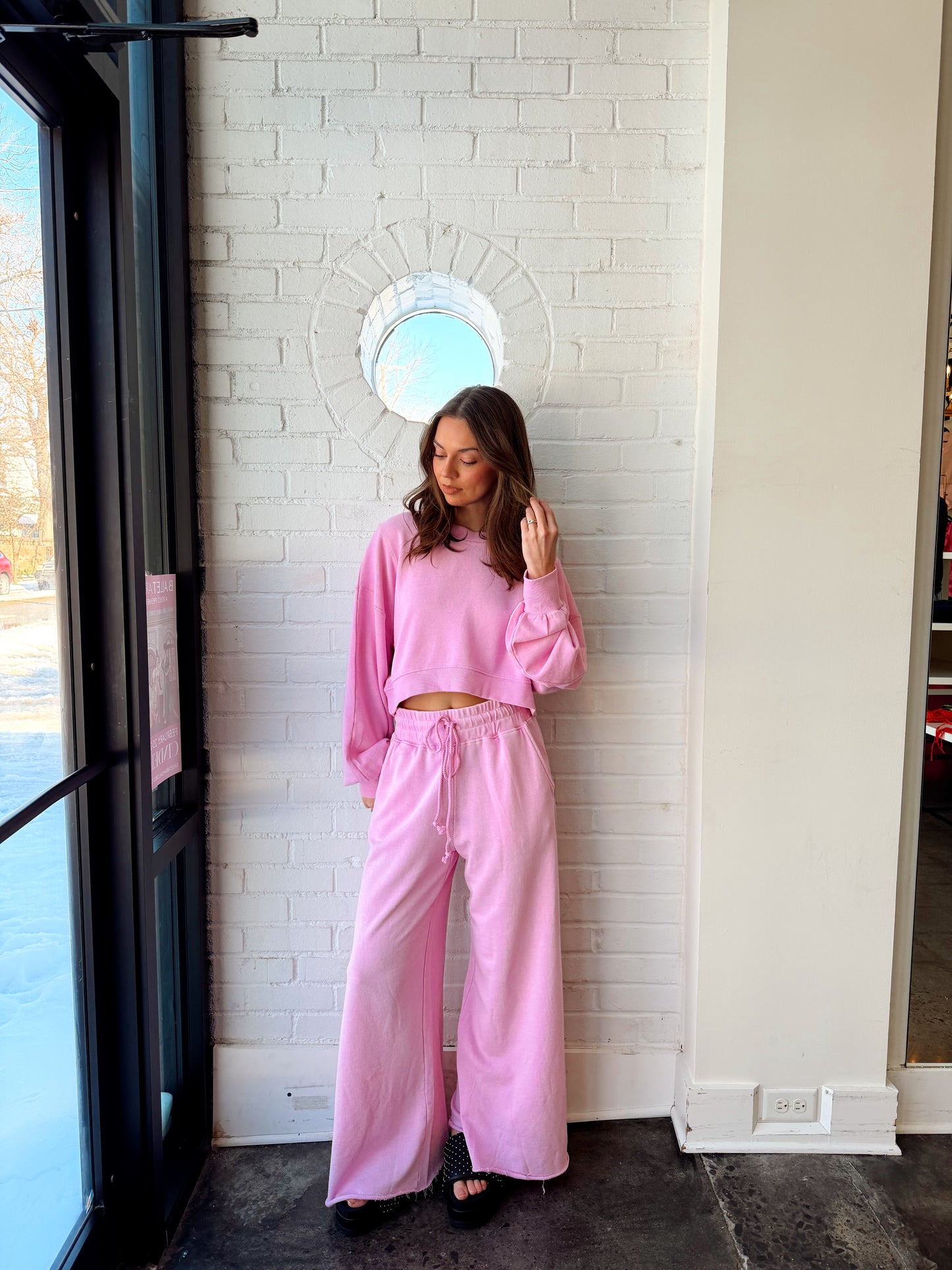 RIB WIDE OVERSIZED SWEATPANTS