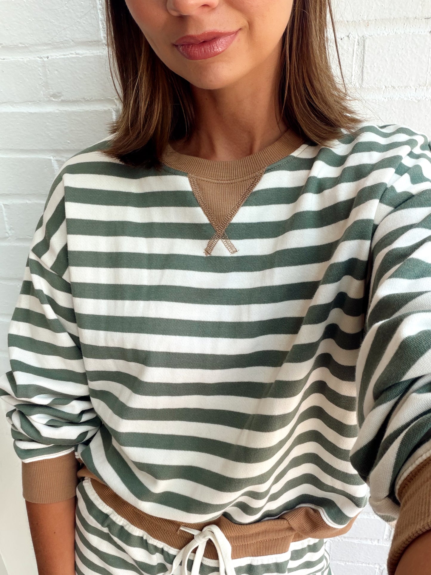 LOW KEY STRIPE SWEATSHIRT