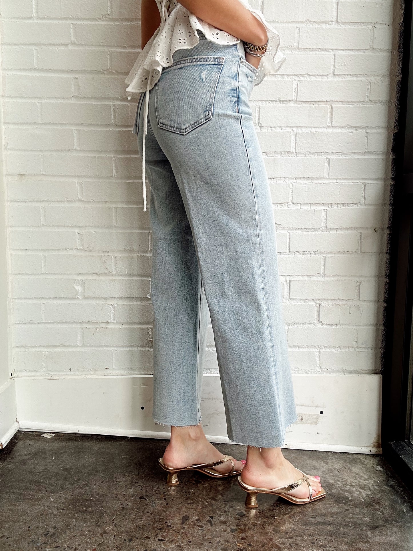 LANA CROP HIGH RISE WIDE LEG