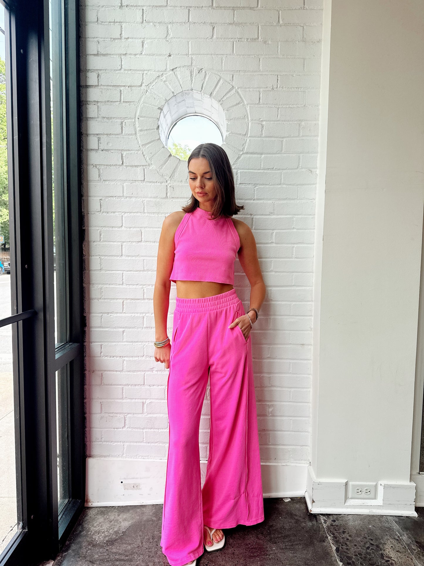 HALTER NECK CROP & PANT SET