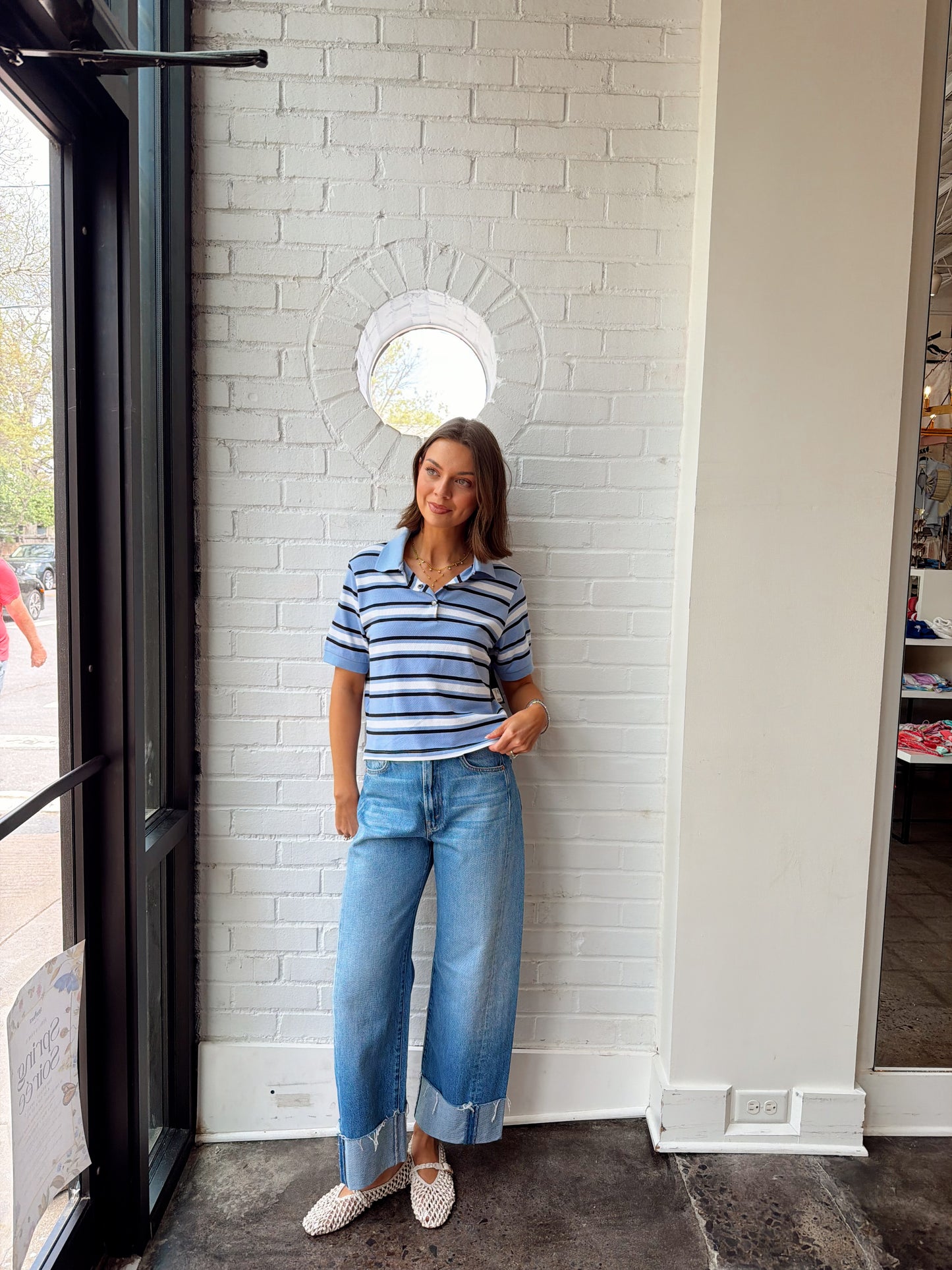 JEN SHORT SLEEVE POLO TOP