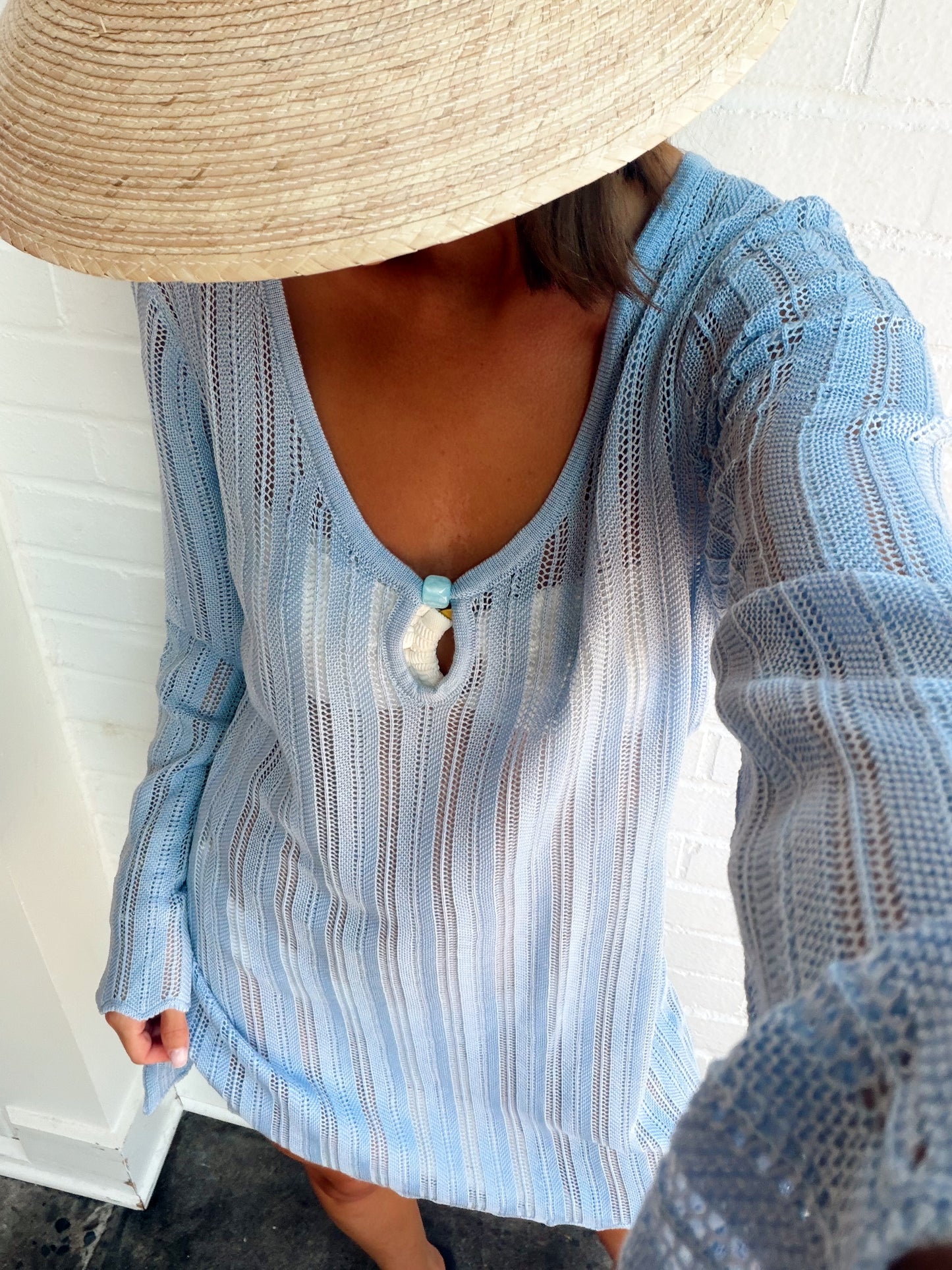 COVER UP MINI W/ SCALLOPED HEM
