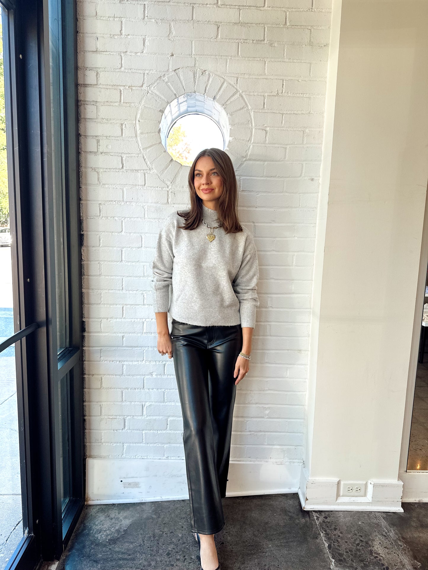 DAFFODIL MOCK NECK PULLOVER