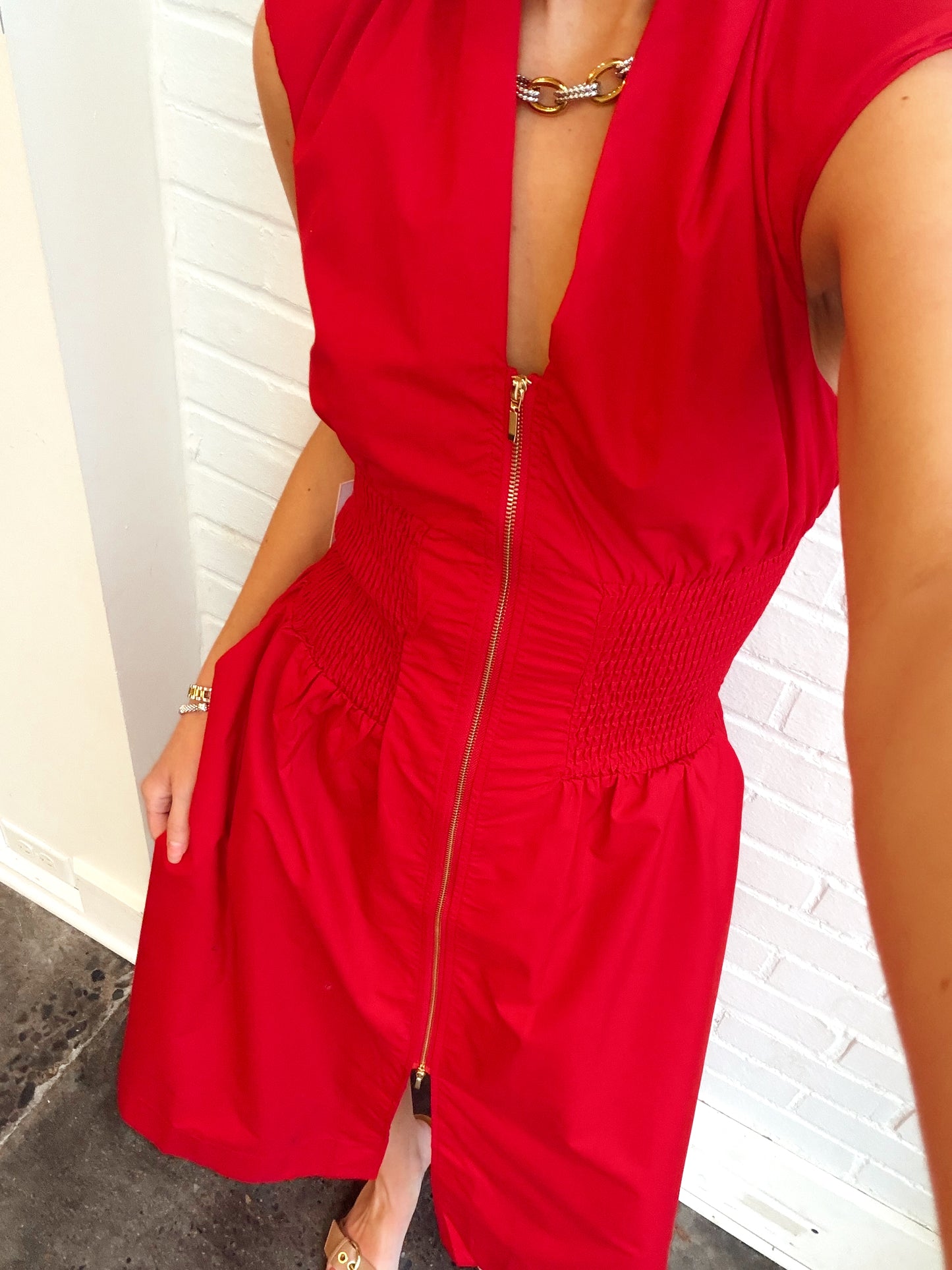 SKYE ZIP FRONT DRESS