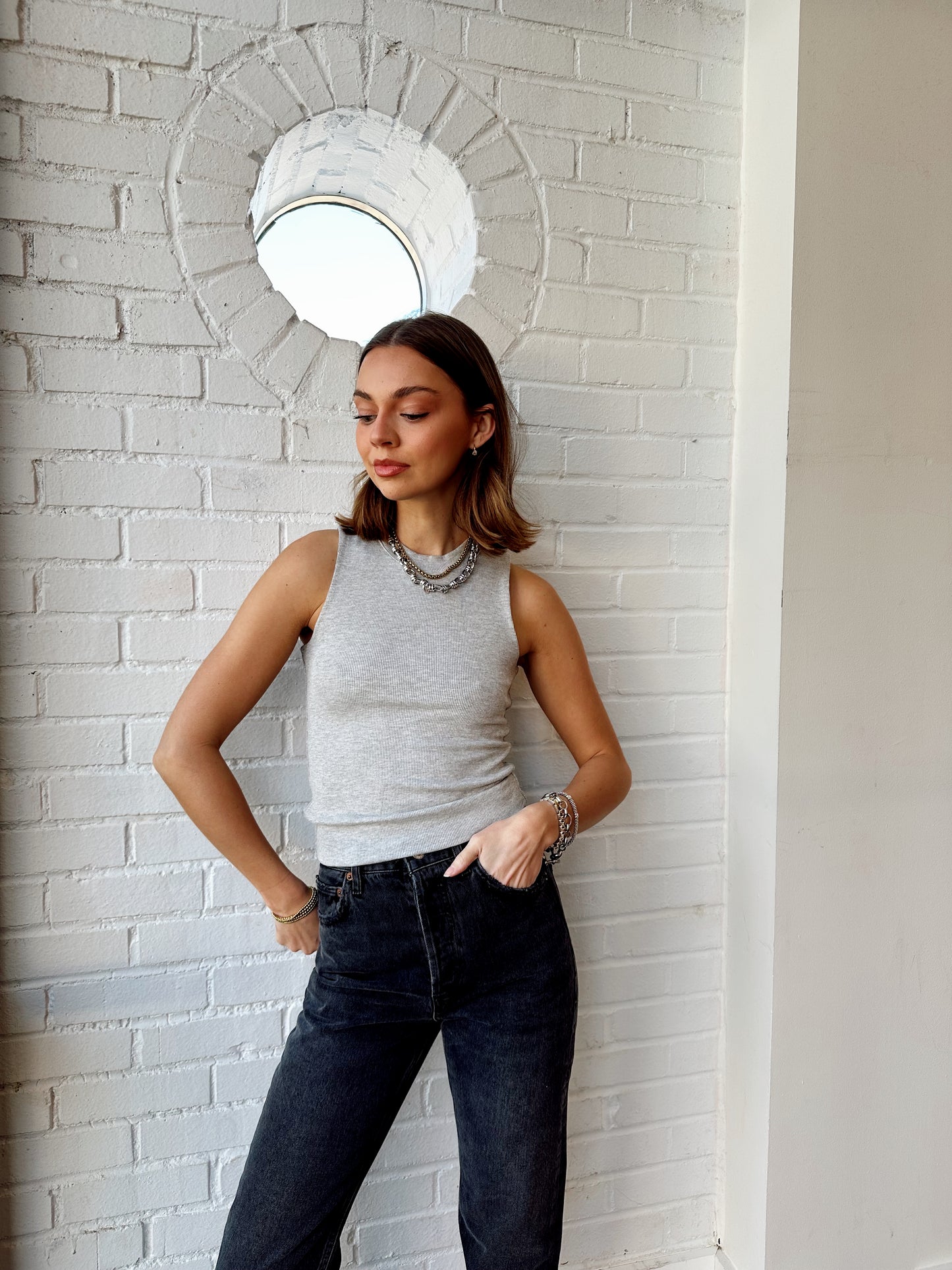 DOUBLE LAYER RIBBED TANK