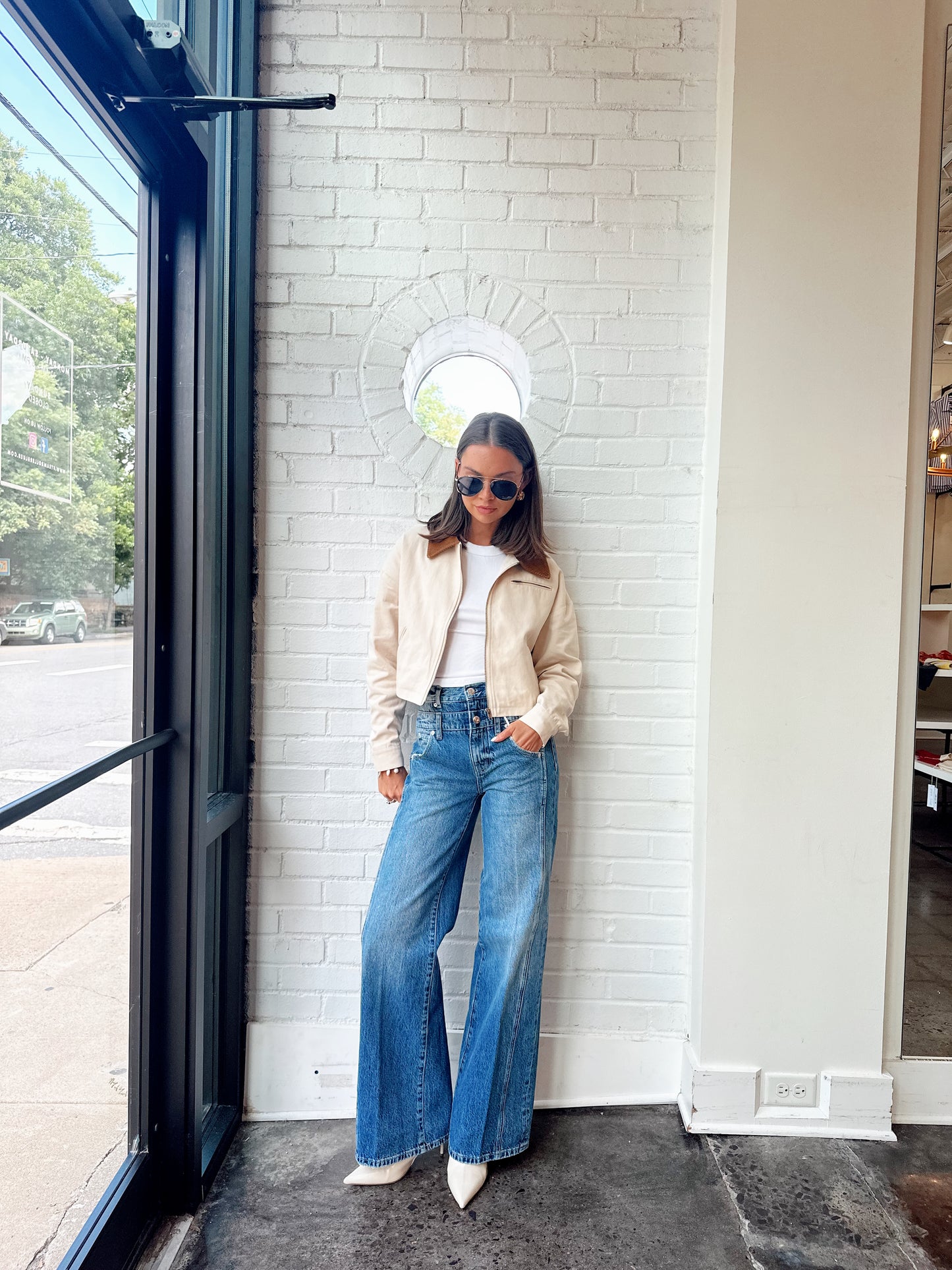 CALEB HIGH RISE STACKED WAIST- ECHO