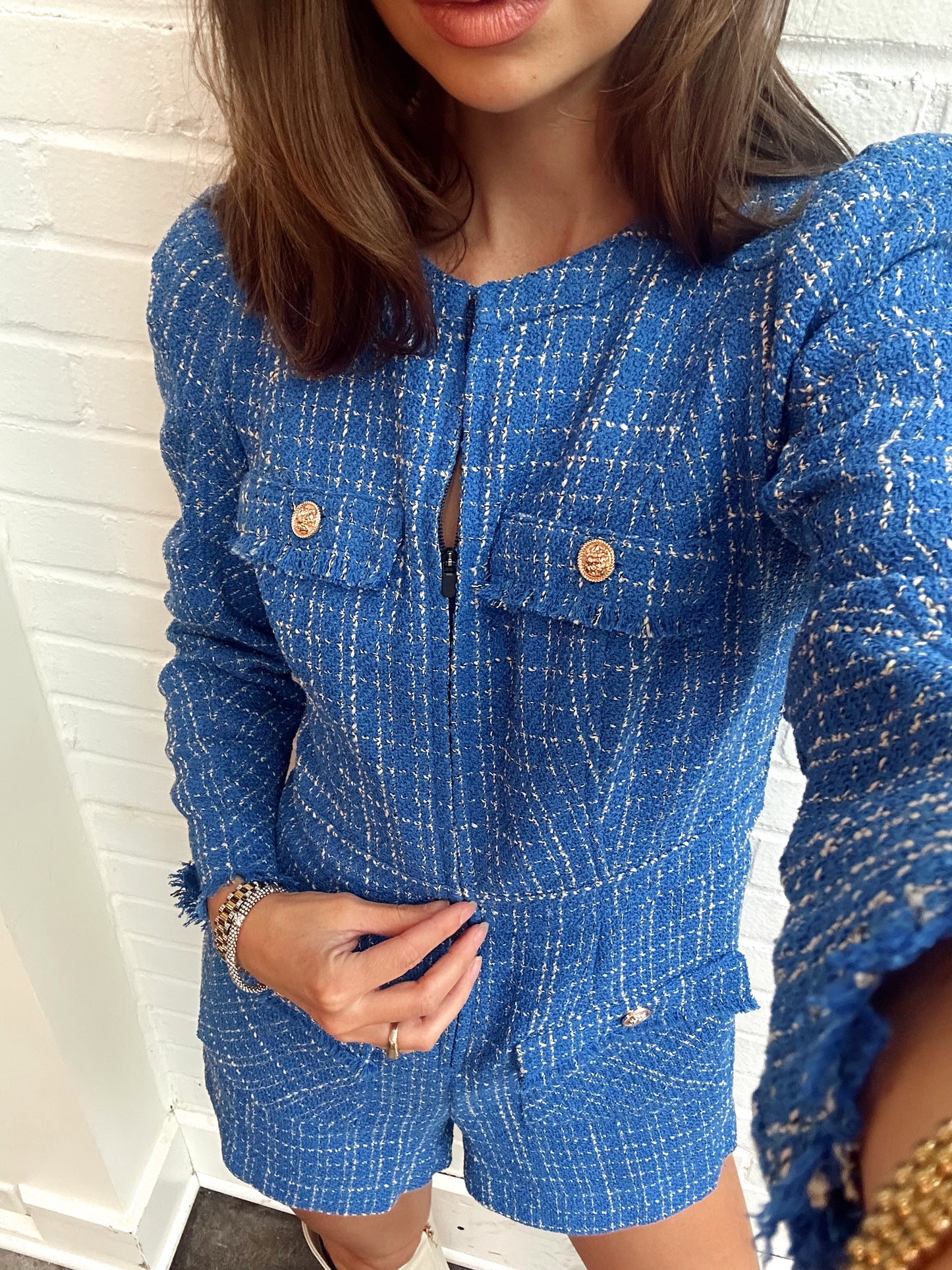 CARRA TWEED ROMPER