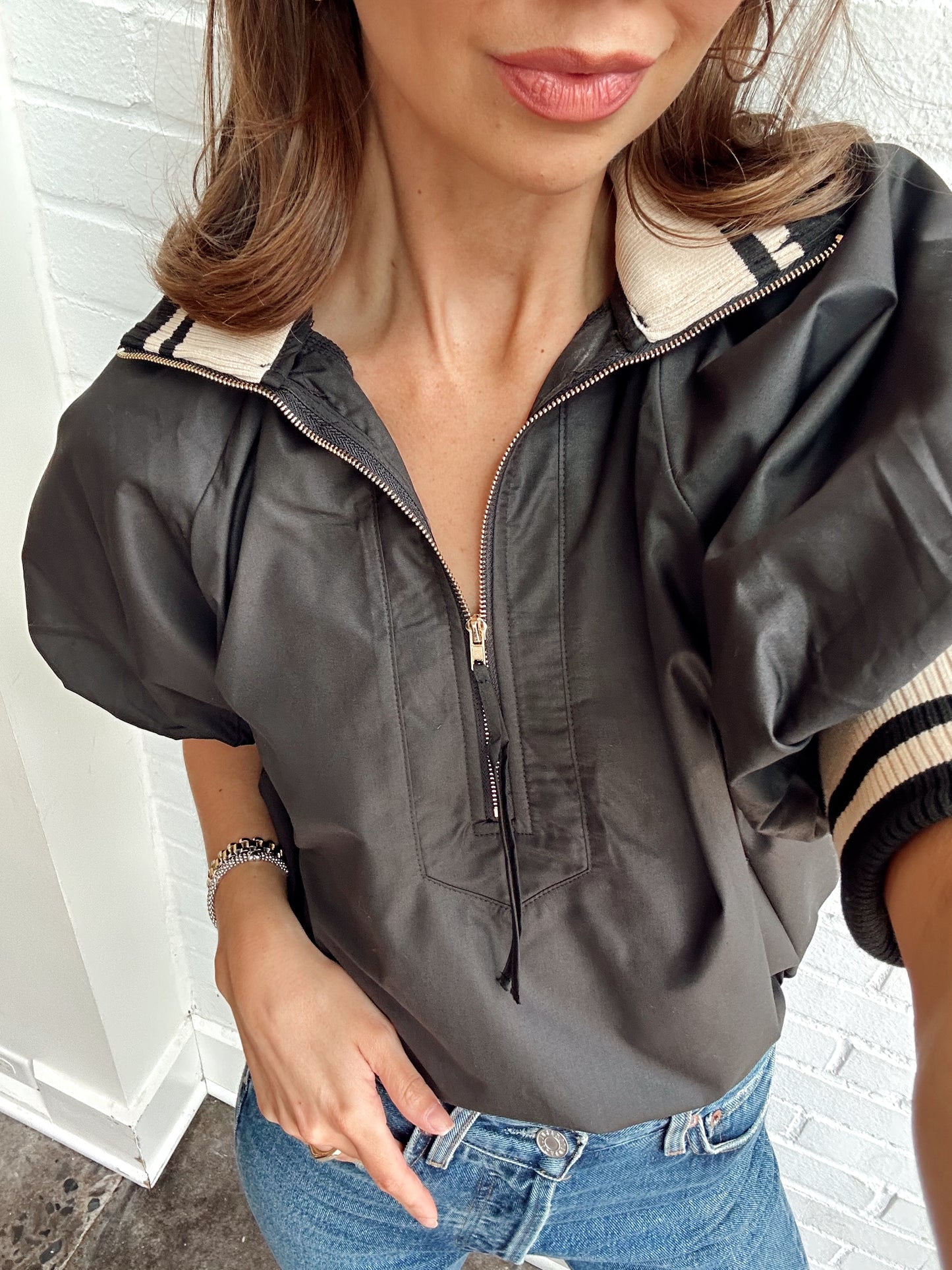 CATY HALF ZIP TOP