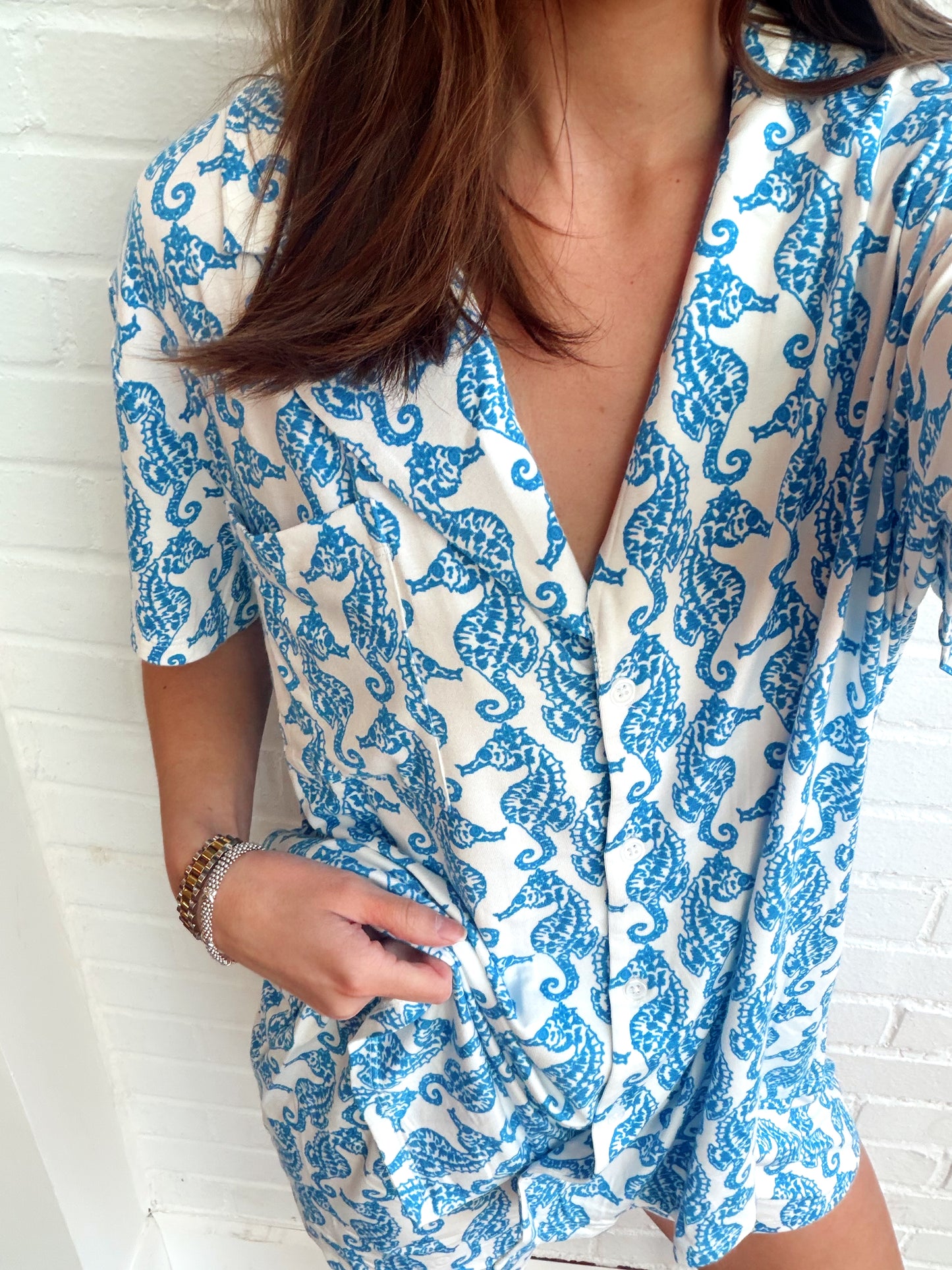 SUNDAY MORNING PJ SET- SEASHORE JERSEY