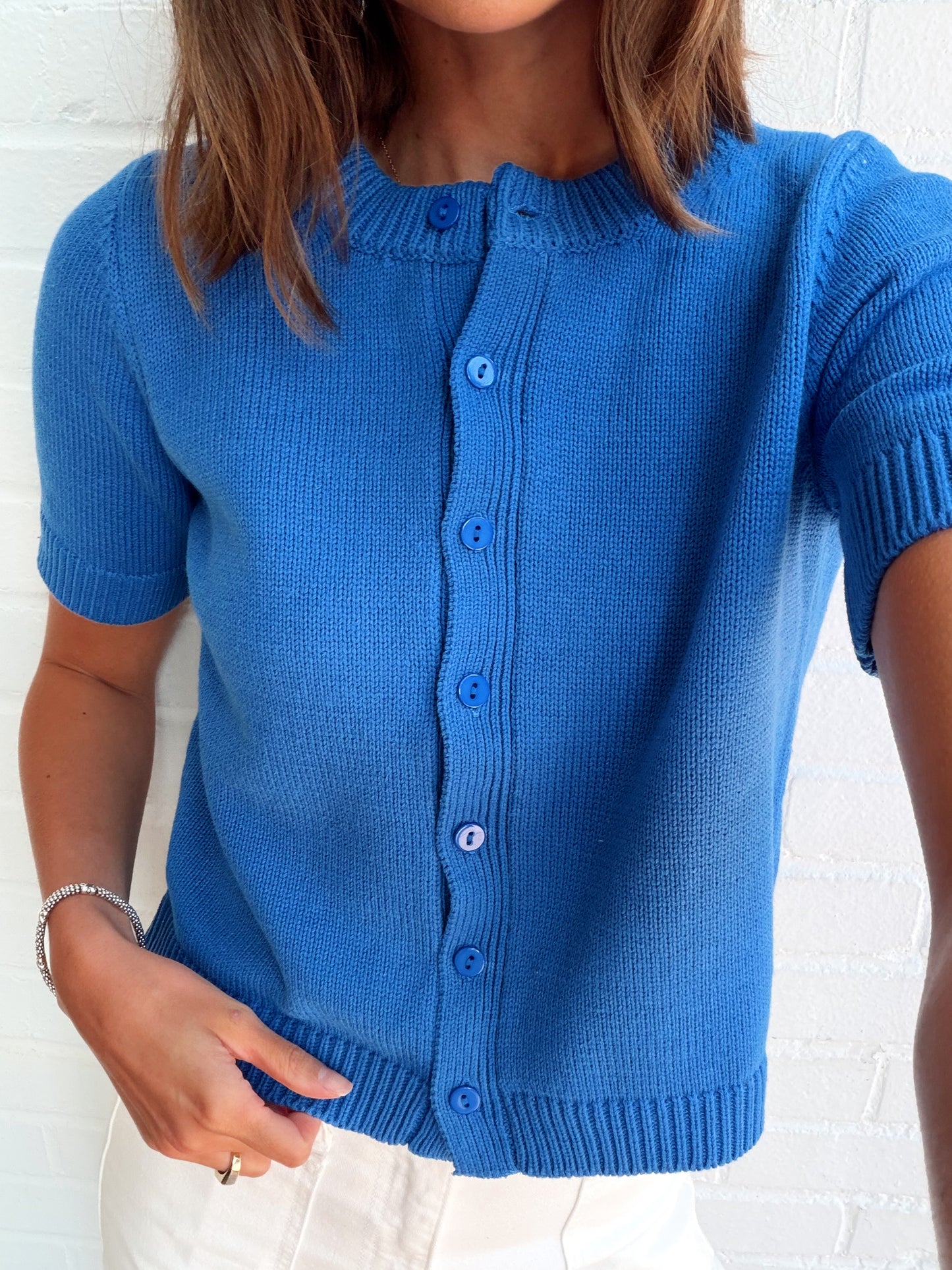 LEIA SHORT SLEEVE KNIT TOP