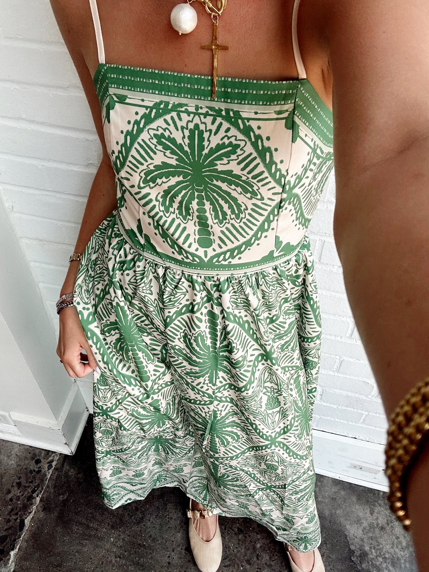 PINEAPPLE PRINT MAXI DRESS