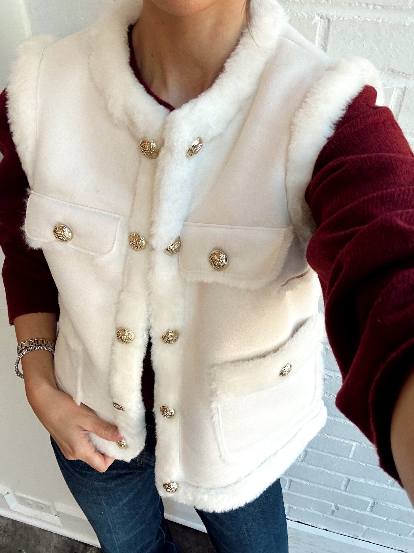 VEST W/ GOLD BUTTONS
