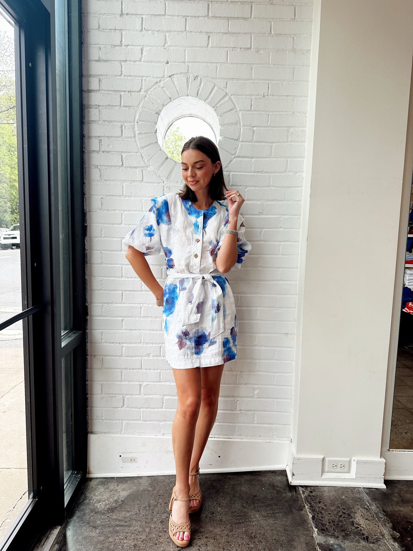 CATHERINE PRINT MINI DRESS