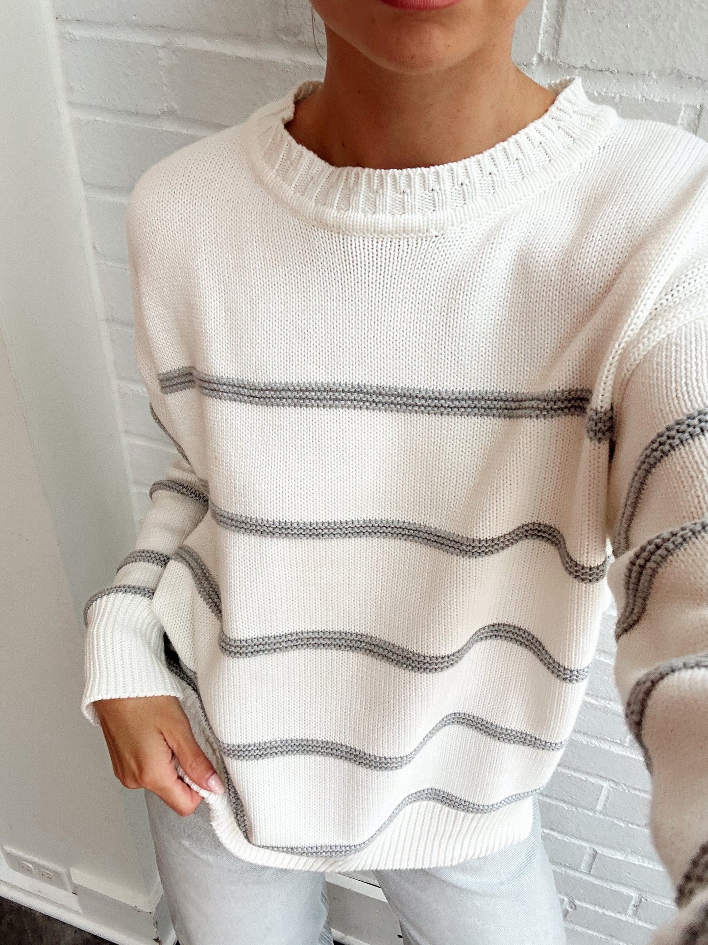 BOYFRIEND STRIPED SWEATER