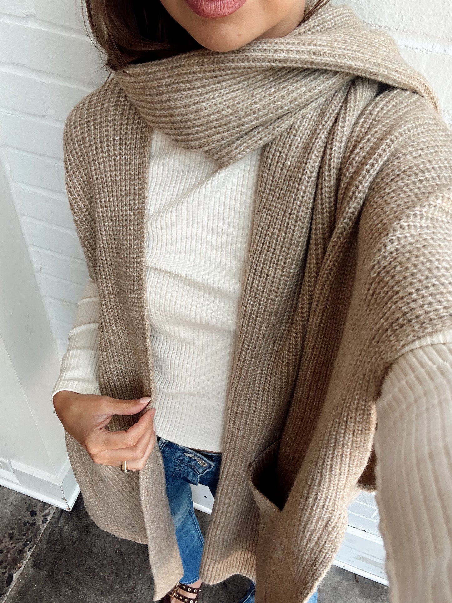 BRIENNE SCARF PONCHO CARDIGAN