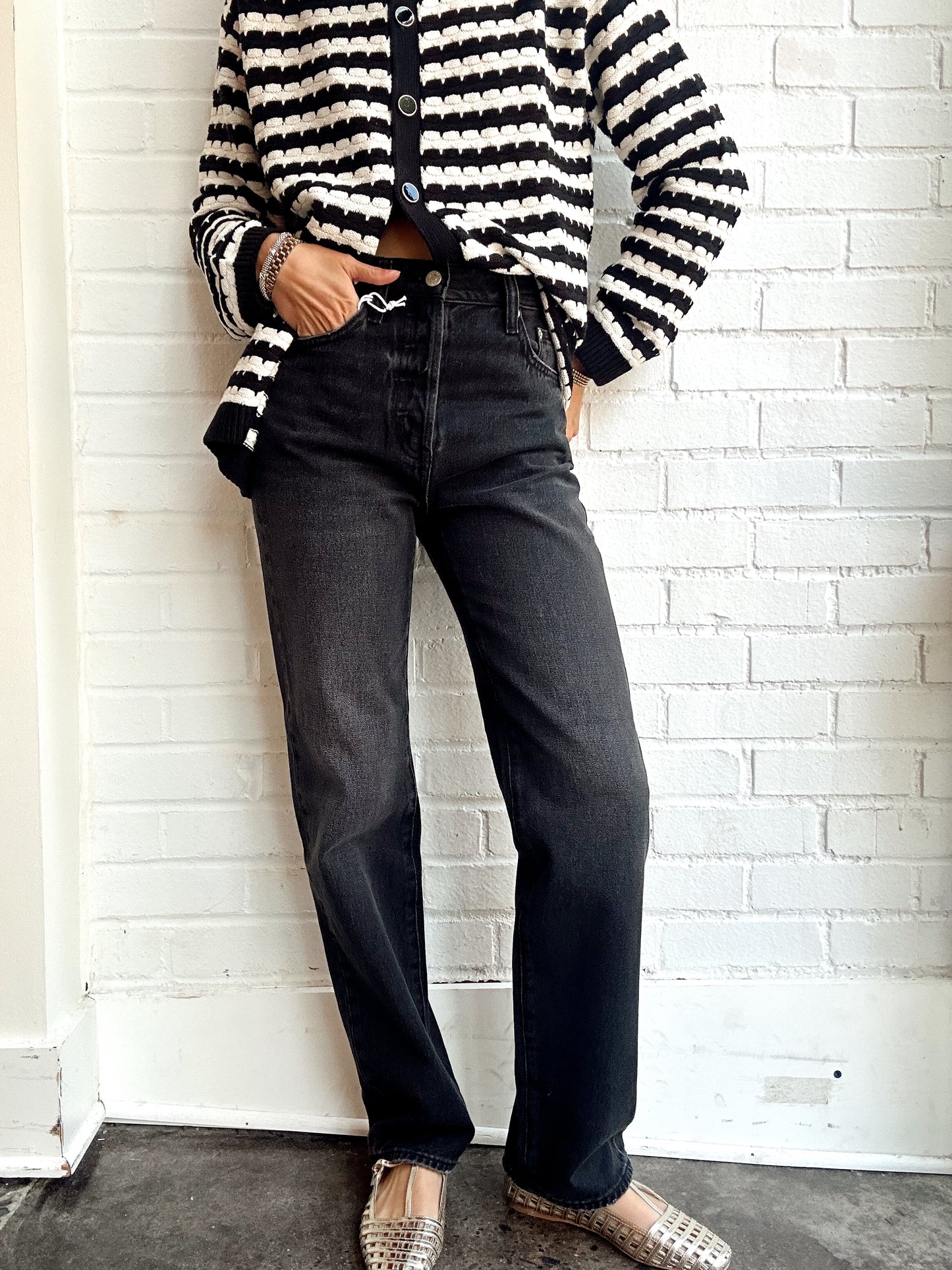 CASSIE SUPER HIGH RISE STRAIGHT- STORMY