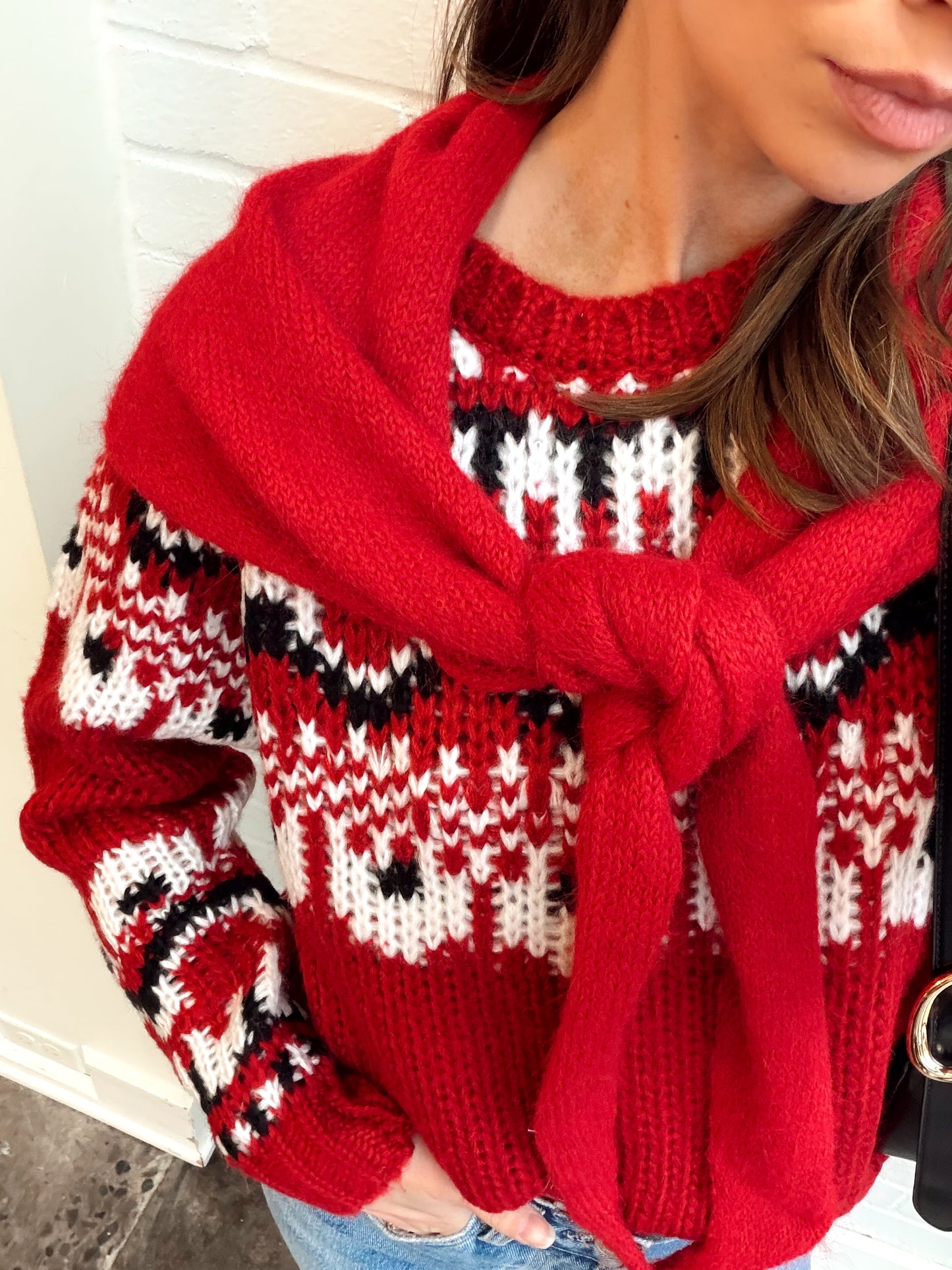 SOFT KNIT TRIANGLE SCARF