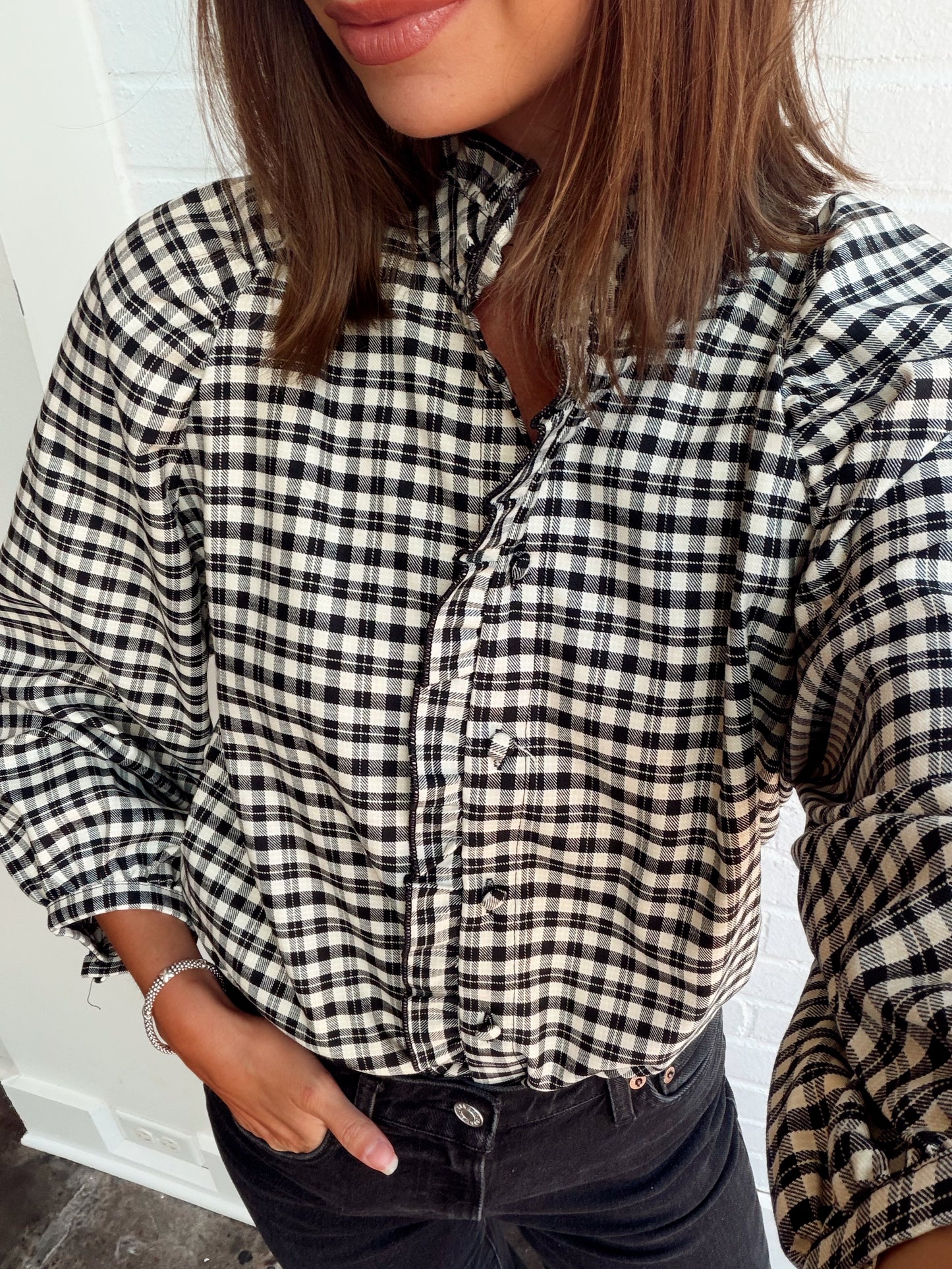SISLEY PLAID BLOUSE