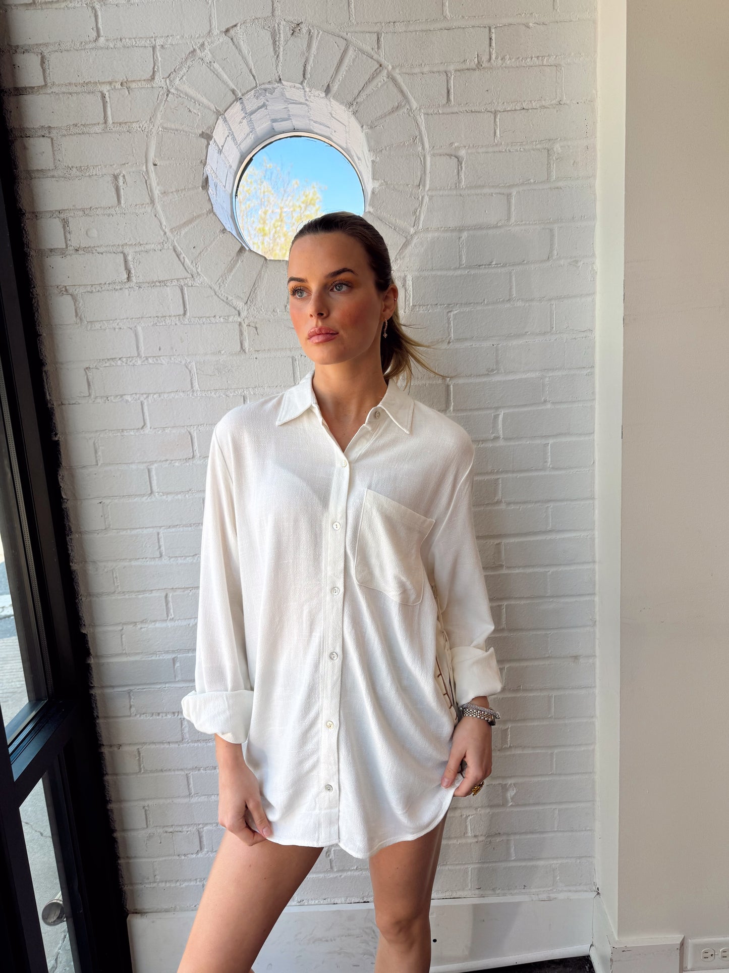 ST. BARTHS LINEN BUTTON DOWN