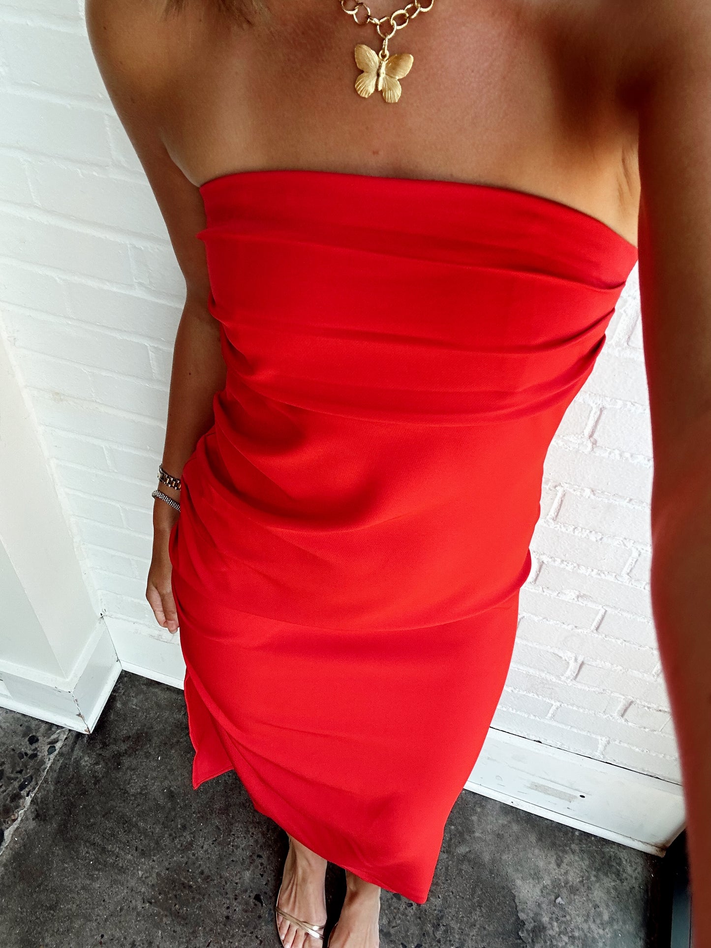 NAOMI STRAPLESS DRESS