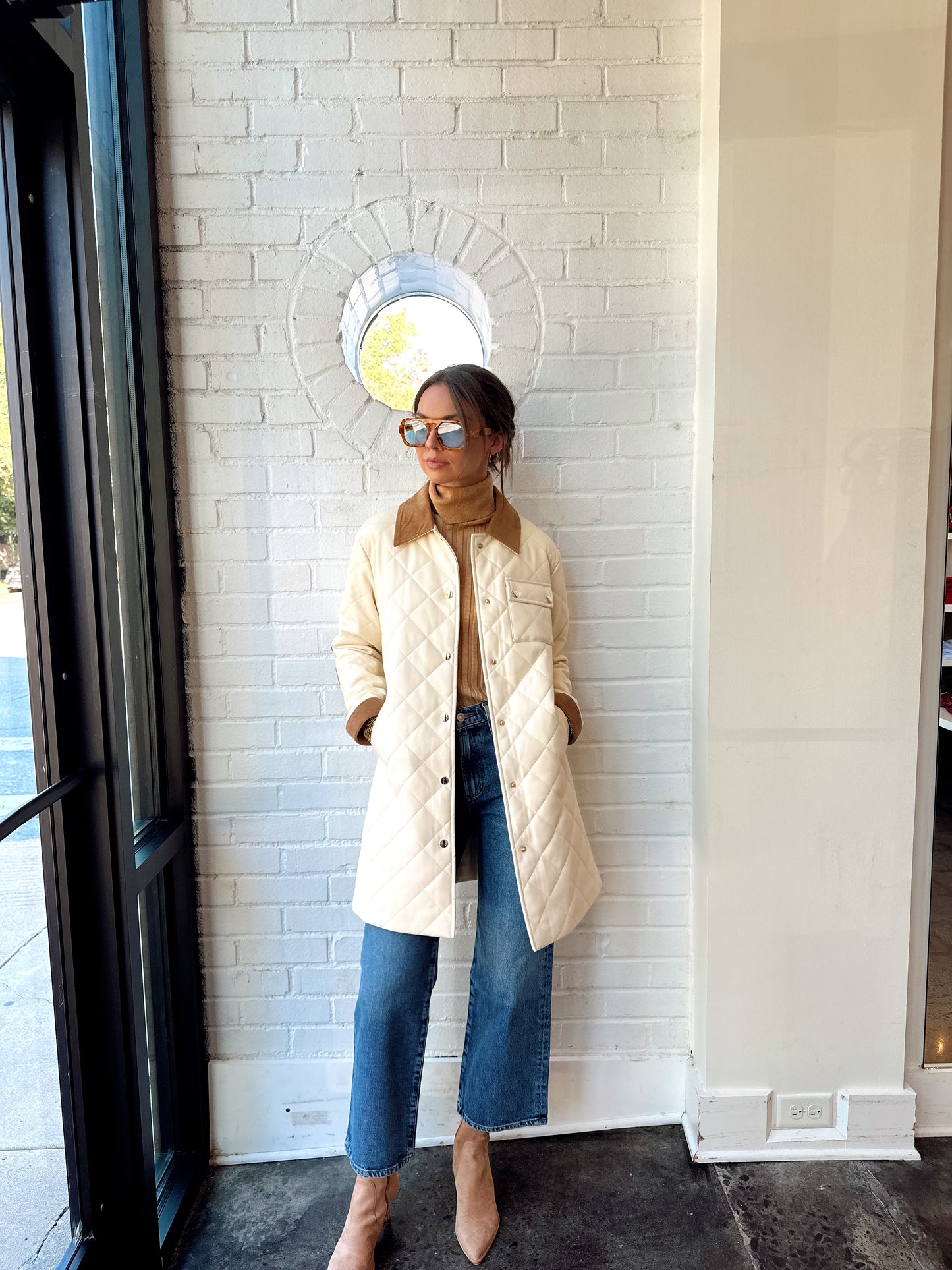 VEGAN LEATHER LONG JACKET