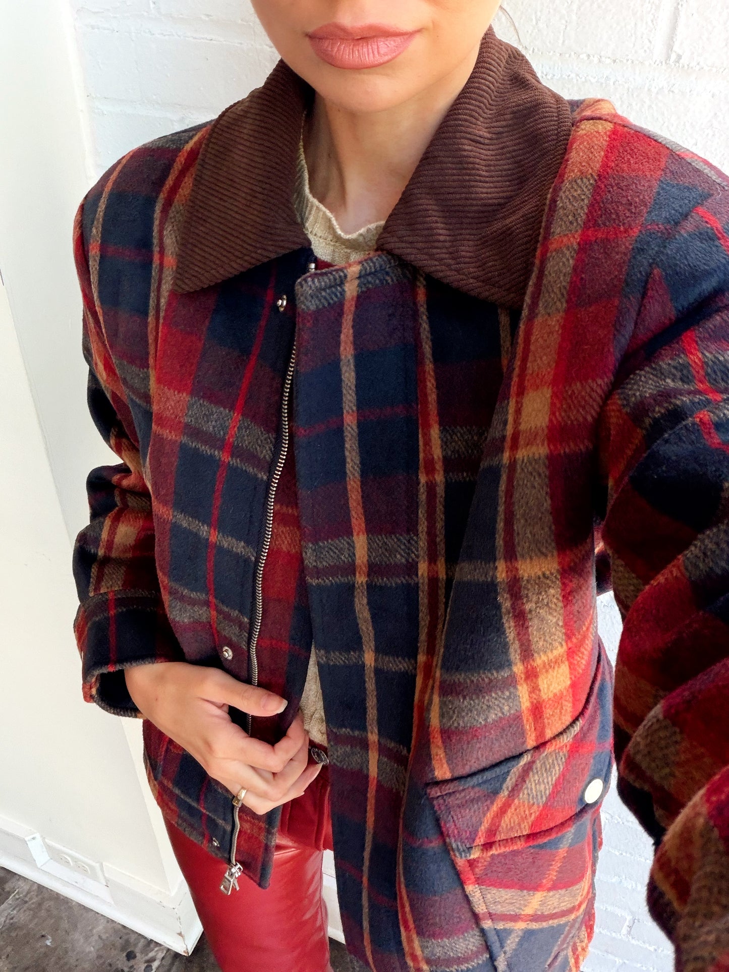 HERITAGE PLAID BOMBER JACKET