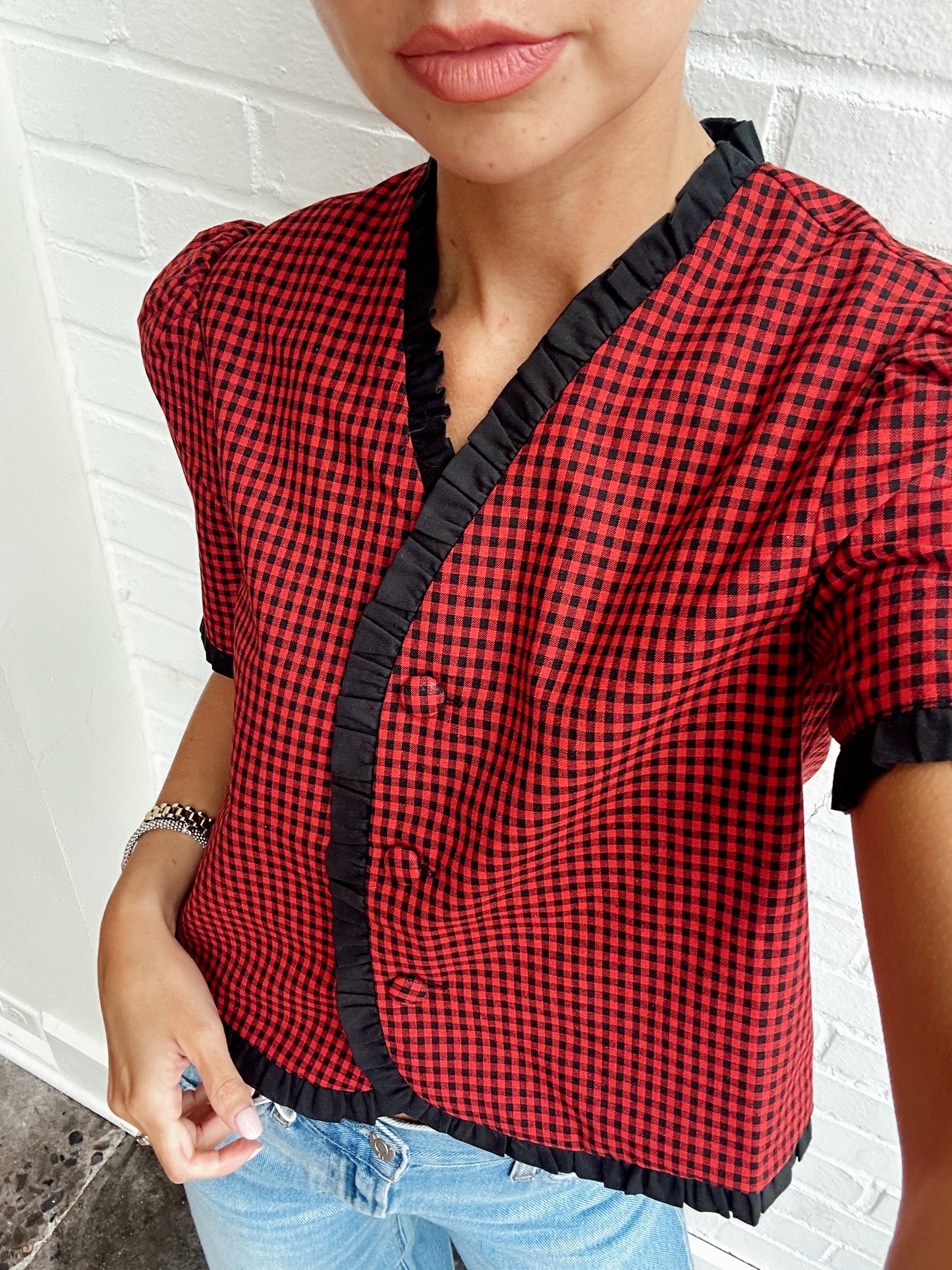 TARRA CHECKERED TOP