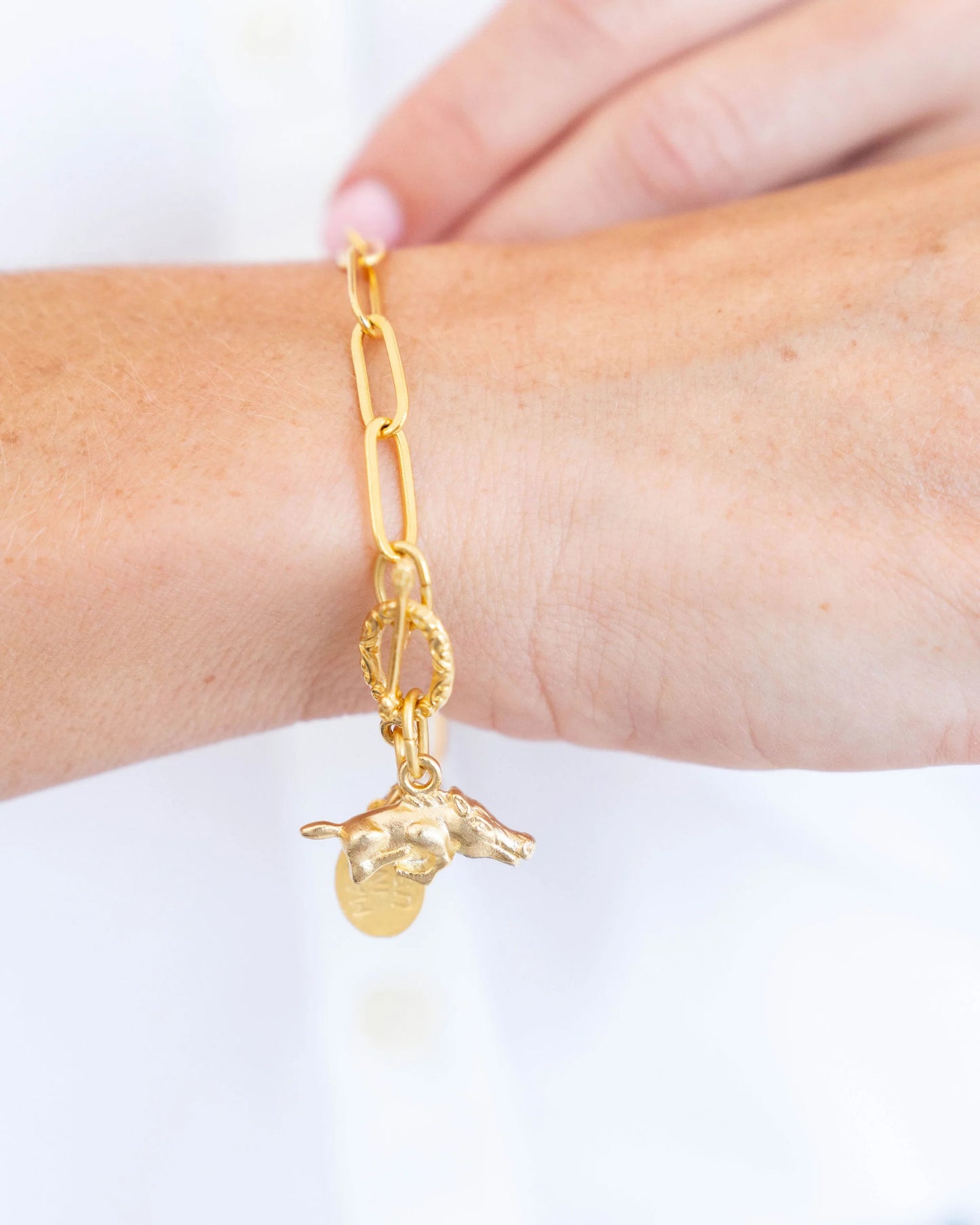 RAZORBACK PAPERCLIP BRACELET