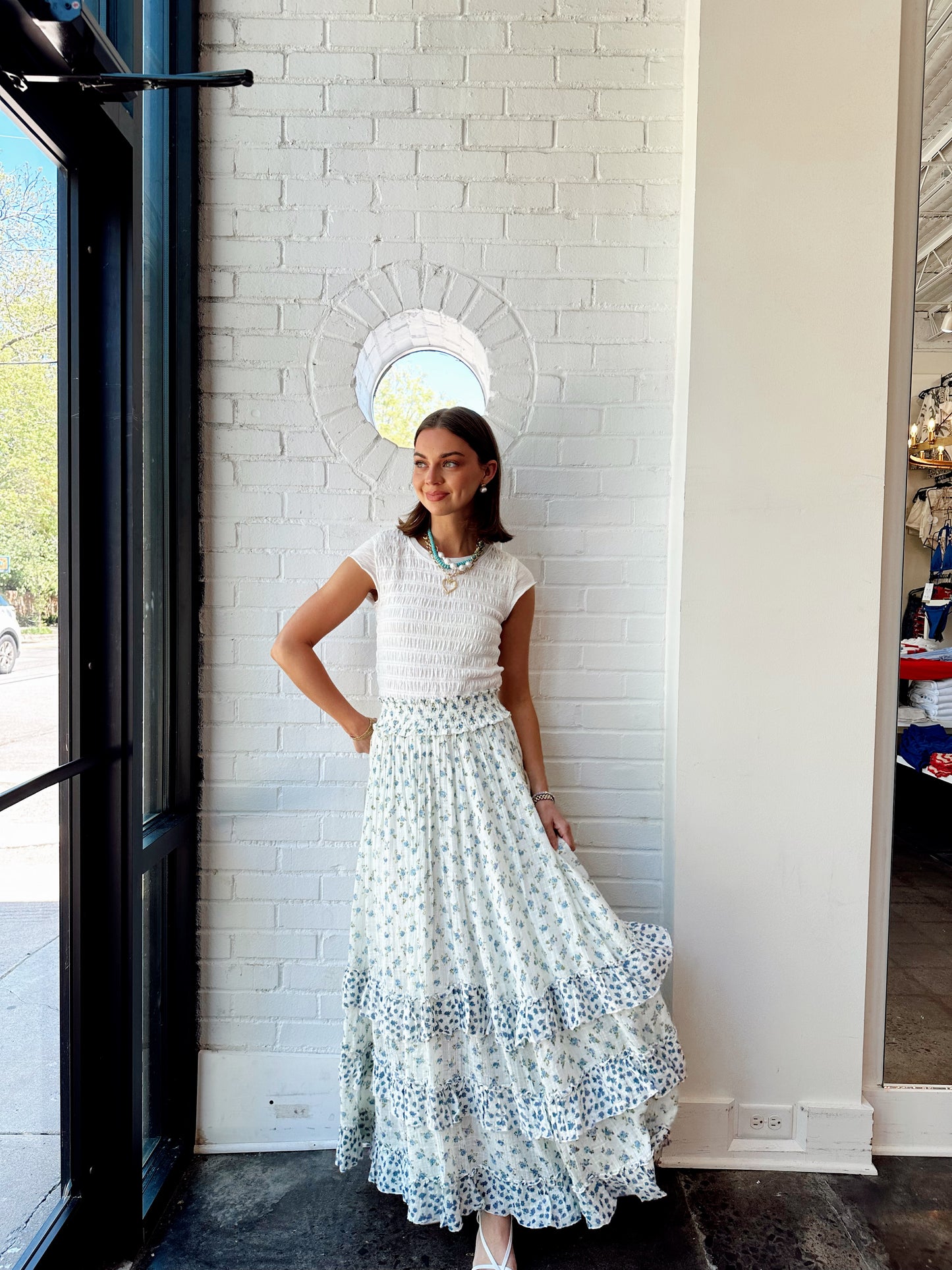 BRYNN PRINTED MAXI SKIRT